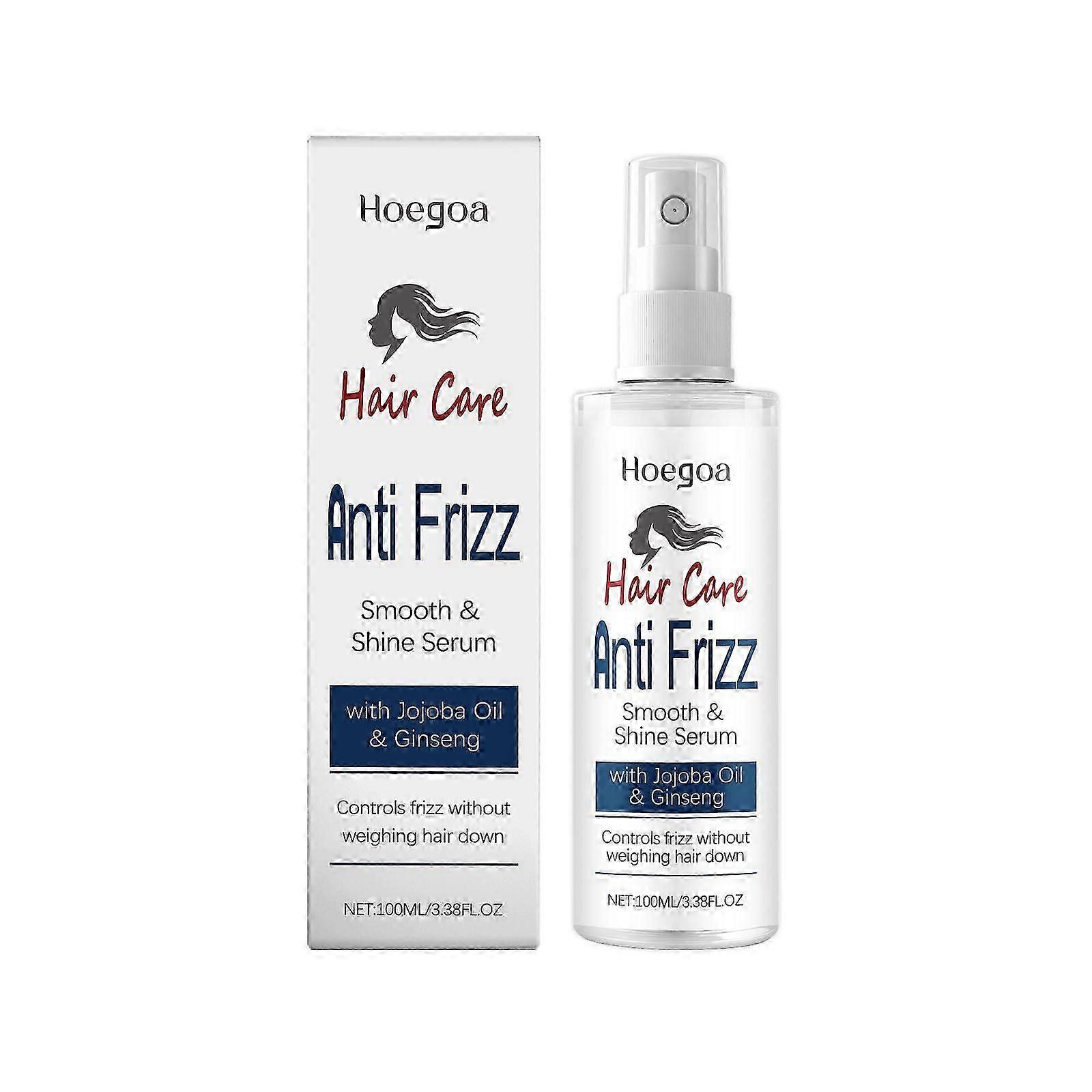 Spray Sérum Brilho Suave, Spray Nutritivo para Cabelos Secos e com Frizz com Óleo de Semente de Jojoba e Extrato de Raiz de Ginseng, Fórmula Leve e Não Oleosa, 10