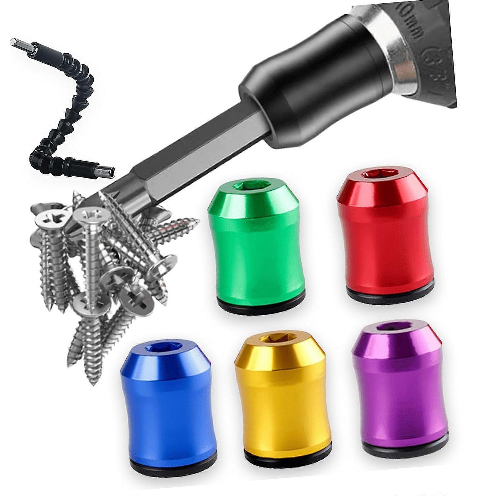 5Pcs Magnetic Screwdriver Tool Magnets Technology Secure Fastener Handling Metal Magnetizer Screw Workspaces Multicolor