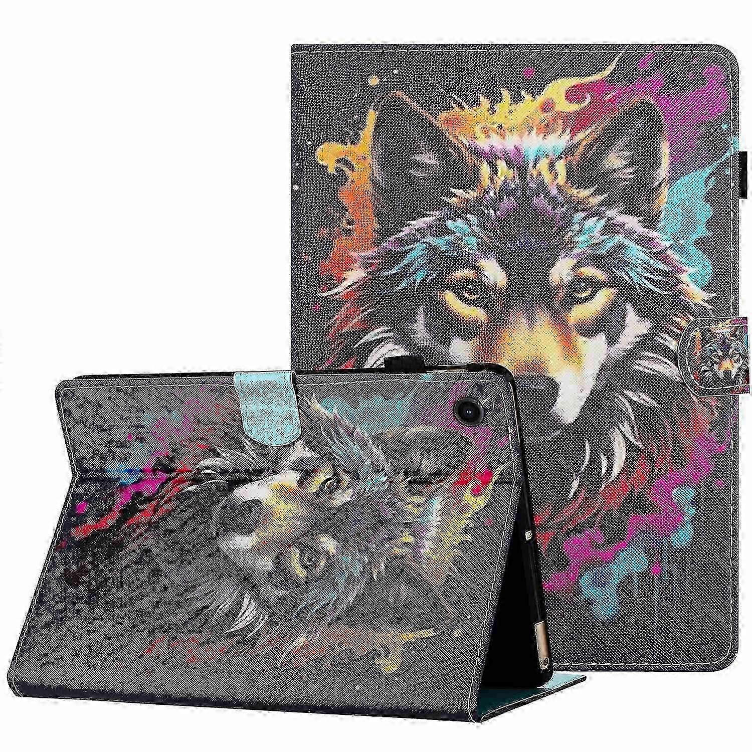 f Painted Pattern Stitching Leather Tablet Case For Huawei MatePad T 10s / T 10