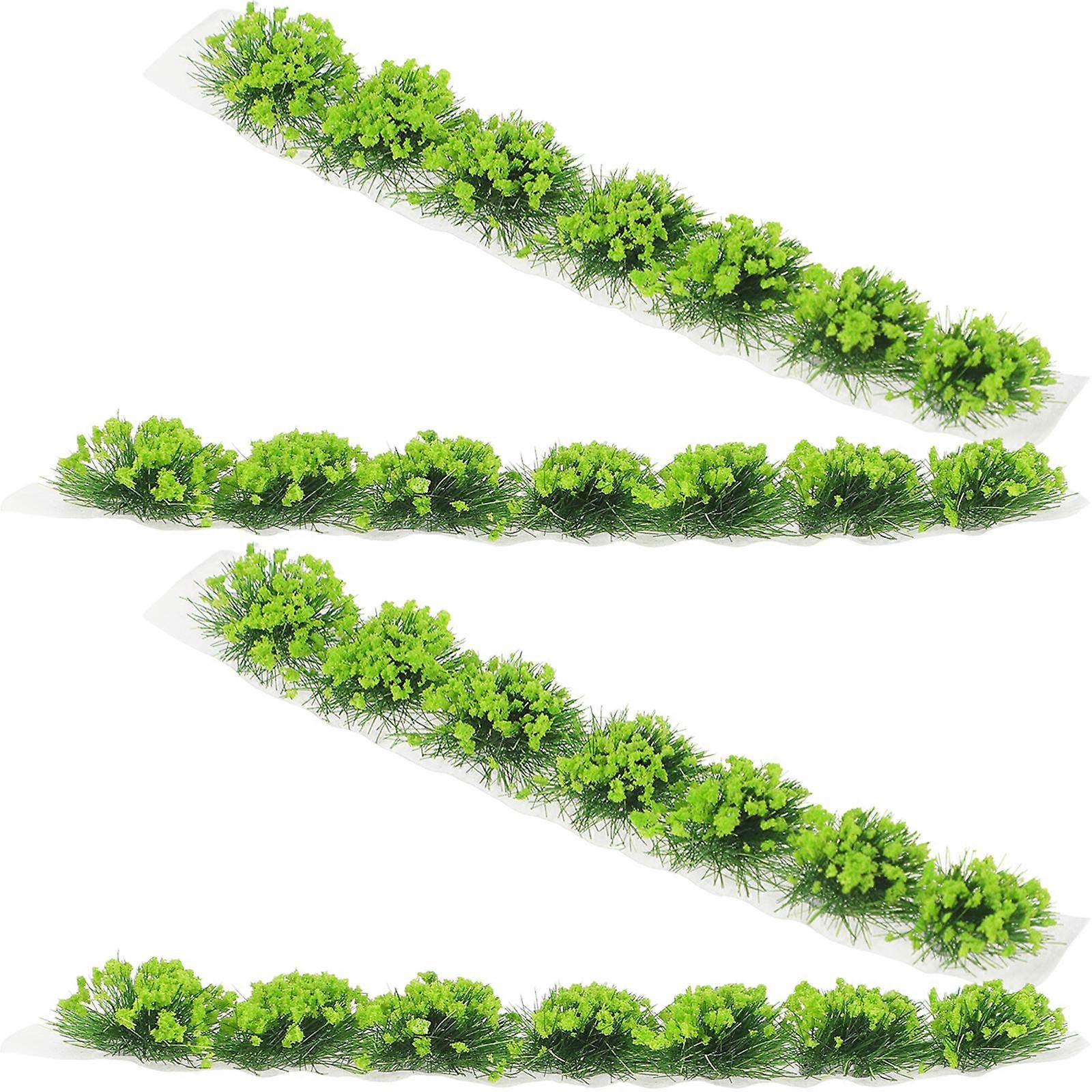 4Pcs Simulation Flower Cluster Miniature Flower Grass Cluster Miniature Static Scenery Model