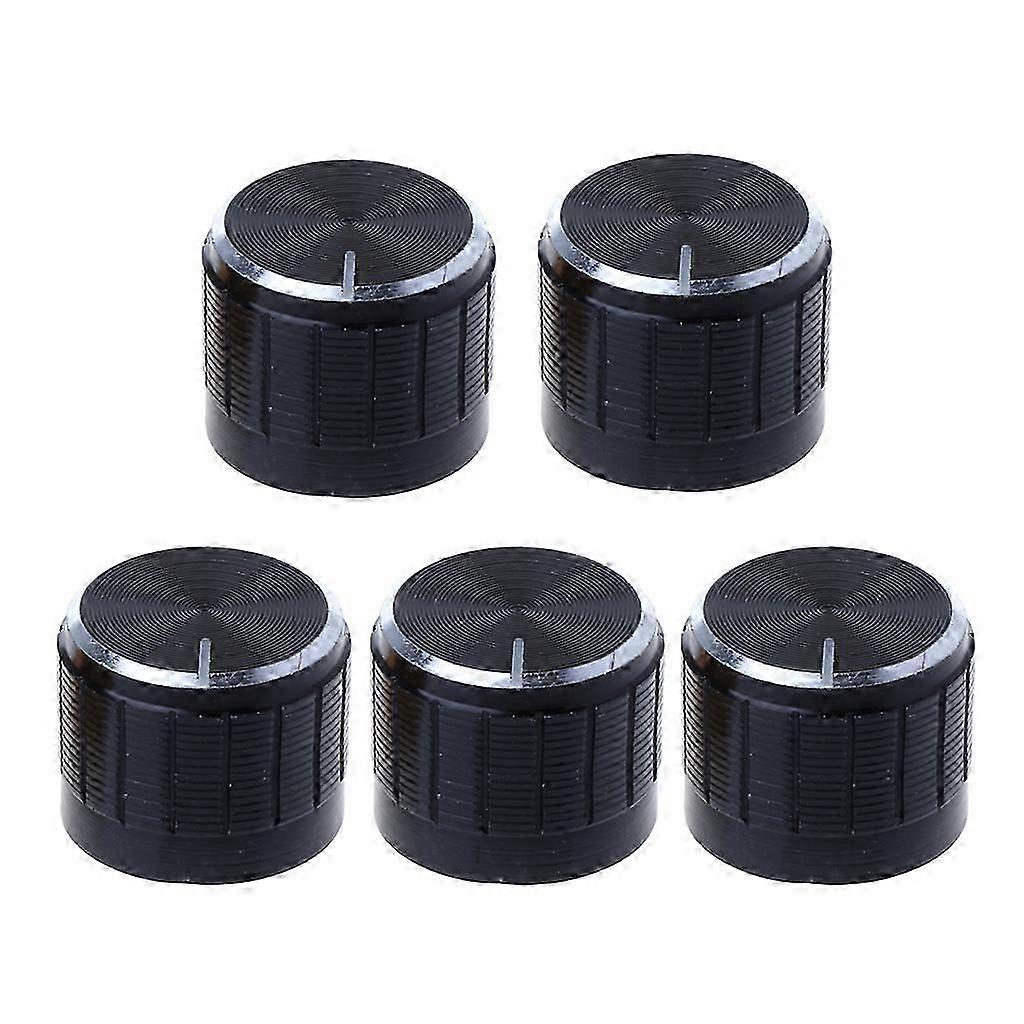 5 Pcs Aluminum Rotary Control Potentiometer Knob Adjustable Rotate Button