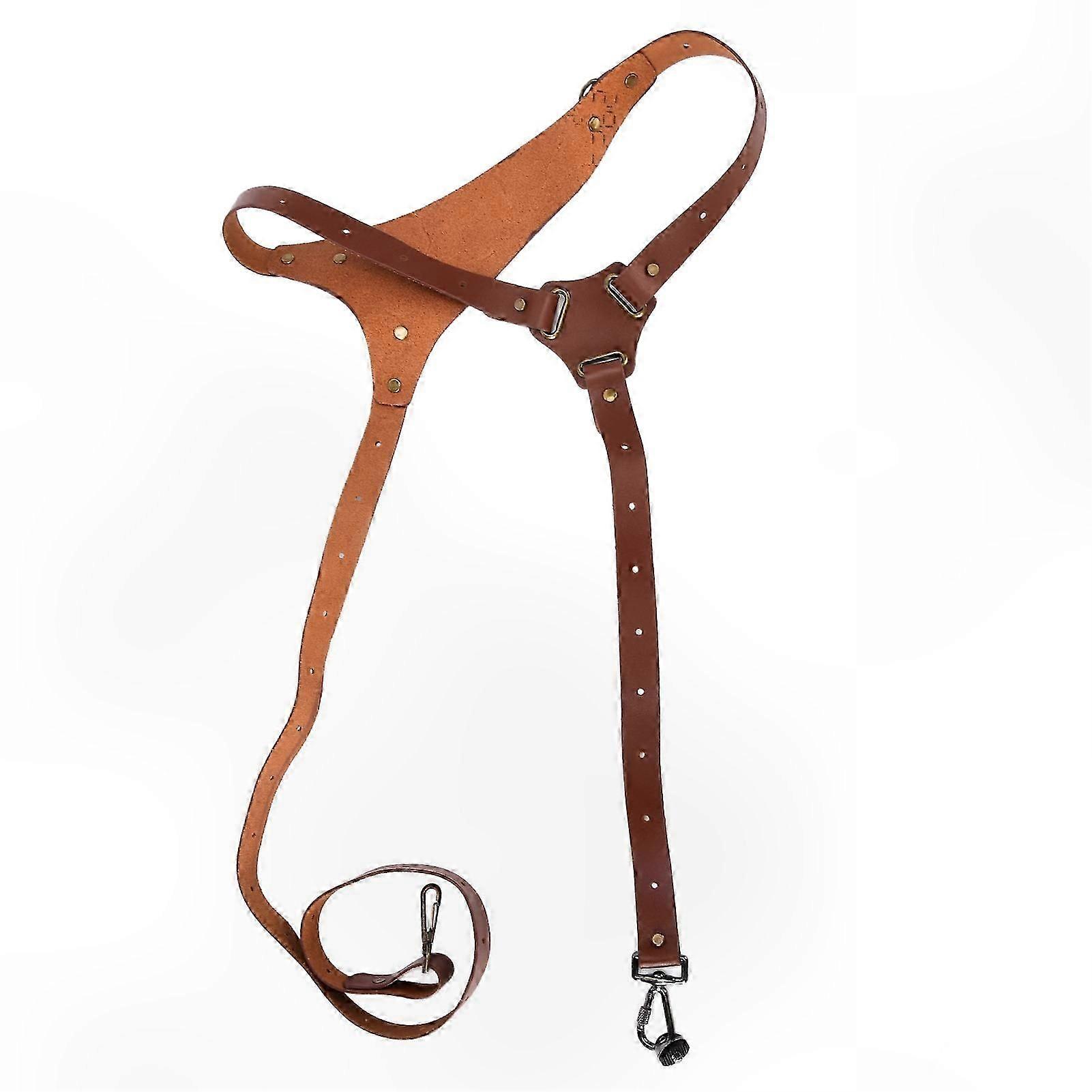 Leather Camera Strap Single Shoulder Harness Multi Camera Gear for Photographers Right Shoulder