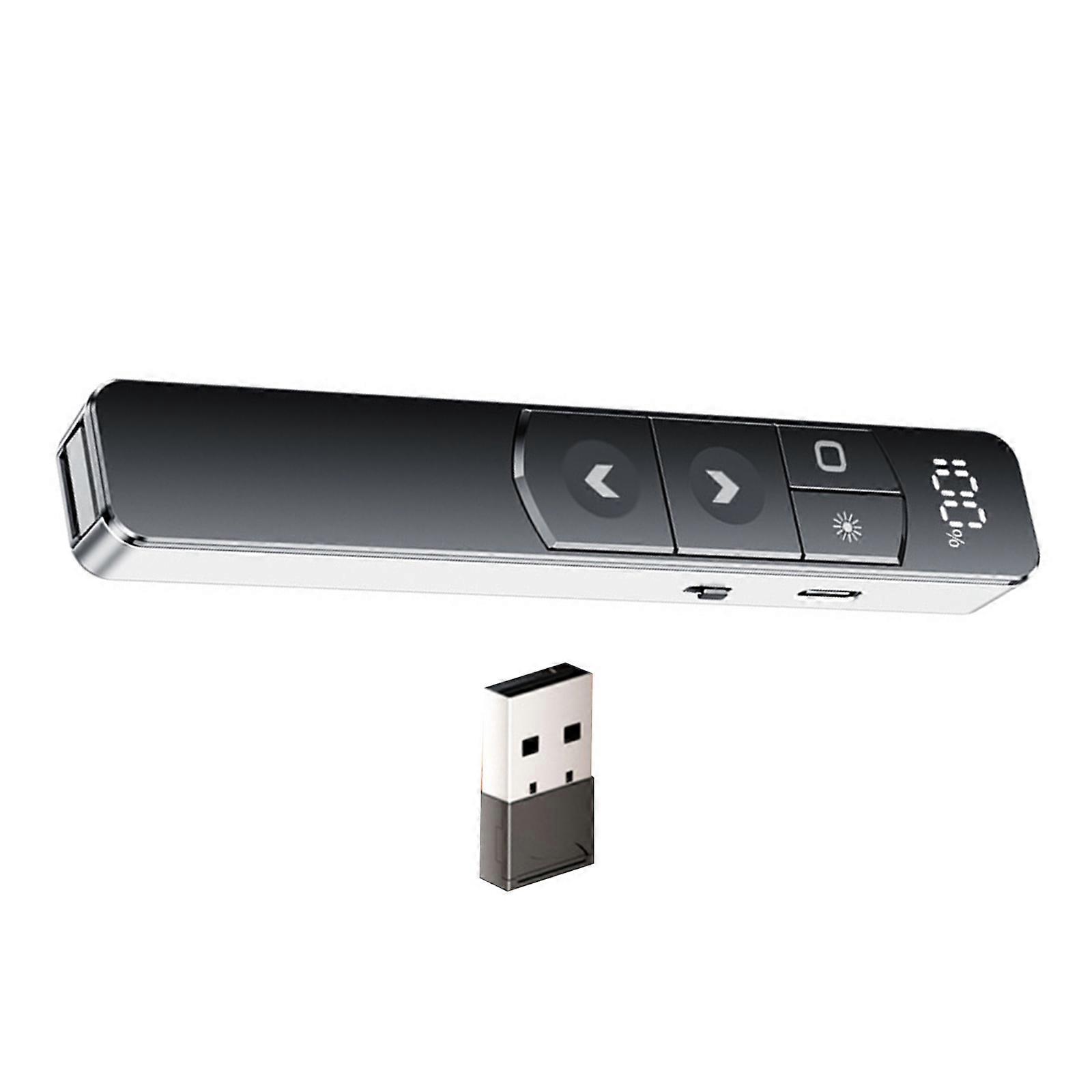 Rechargeable 2.4Ghz Wireless Presenter Pointers USB Presentation Remote Controllers Pen For Projectors  Sliver1