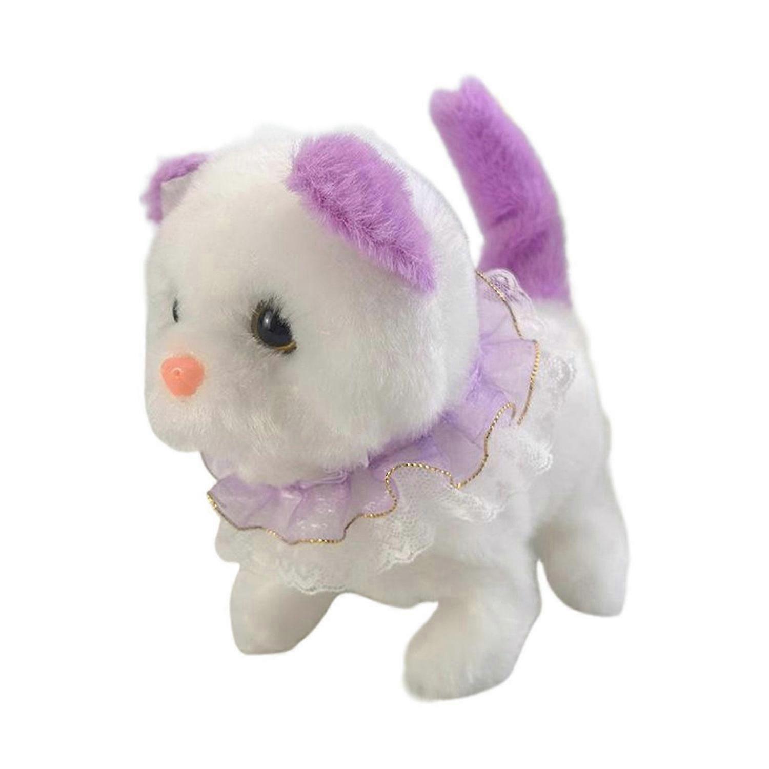 Electric Plush Toys Realistic Robot Cat With Interactive Walking And Wagging Tail Walking Cat Toy - 