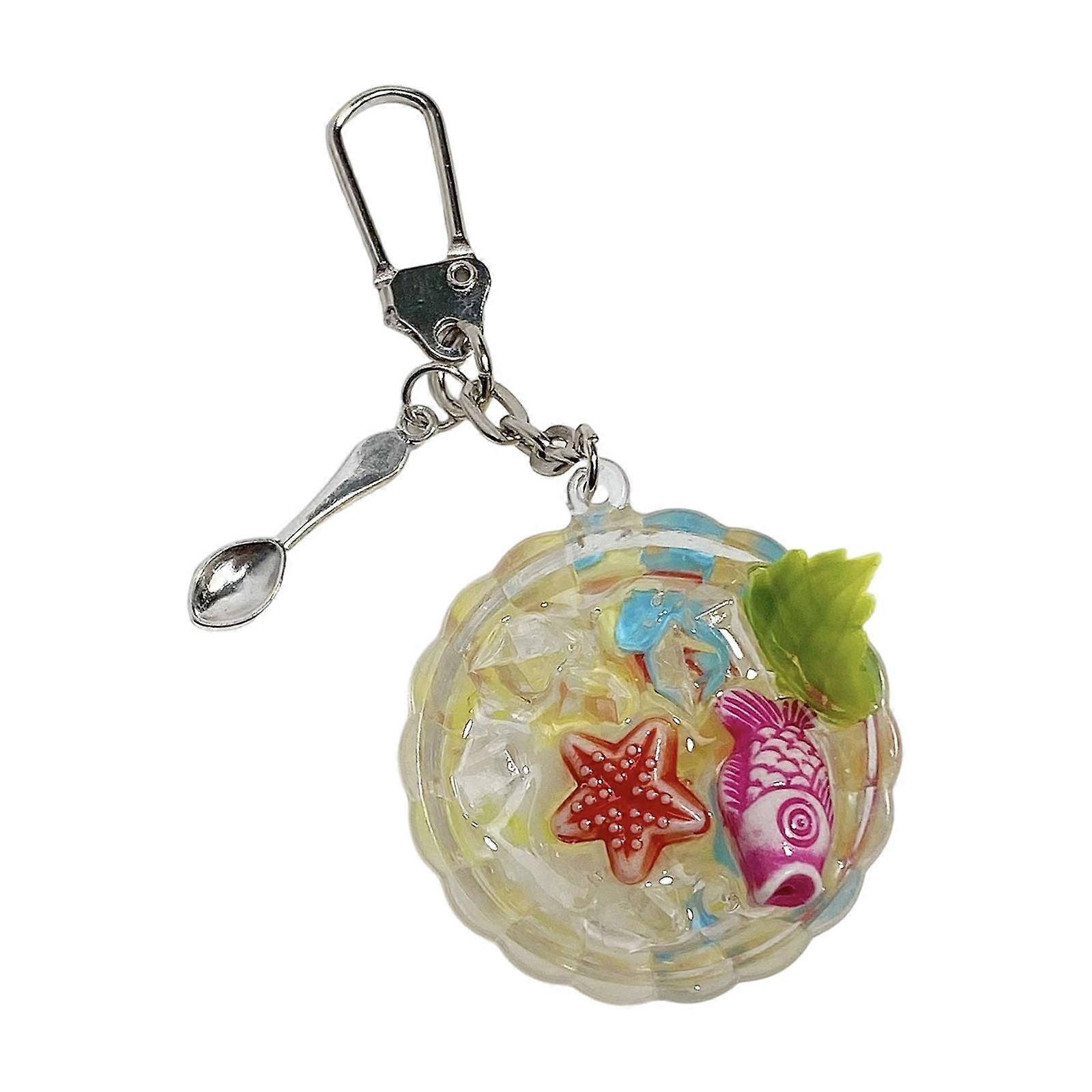 Realistic Goldfish Resin Keychain Miniature Ice Bucket Designs Glowing In The Dark Feature For Personalization  Yellow