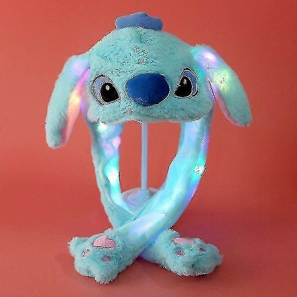 Plush Rabbit Ears Hat Can Move Interesting Cute Soft Plush Rabbit Hat Gifts For Girls Lumius Stitch Hat