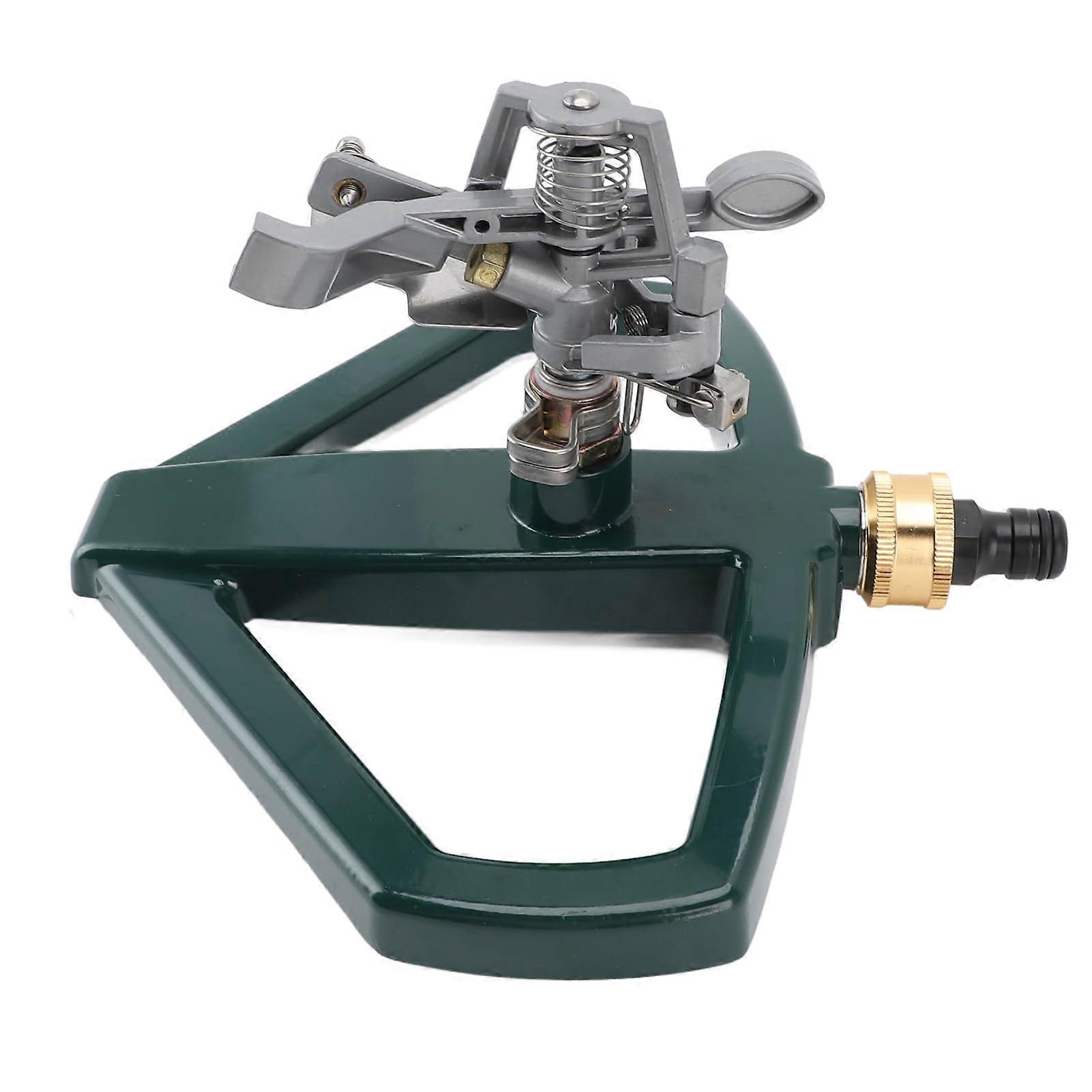 Garden Sprinkler with 360° Rotation Coverage, Automatic Watering, Durable Metal Base for Large Lawns