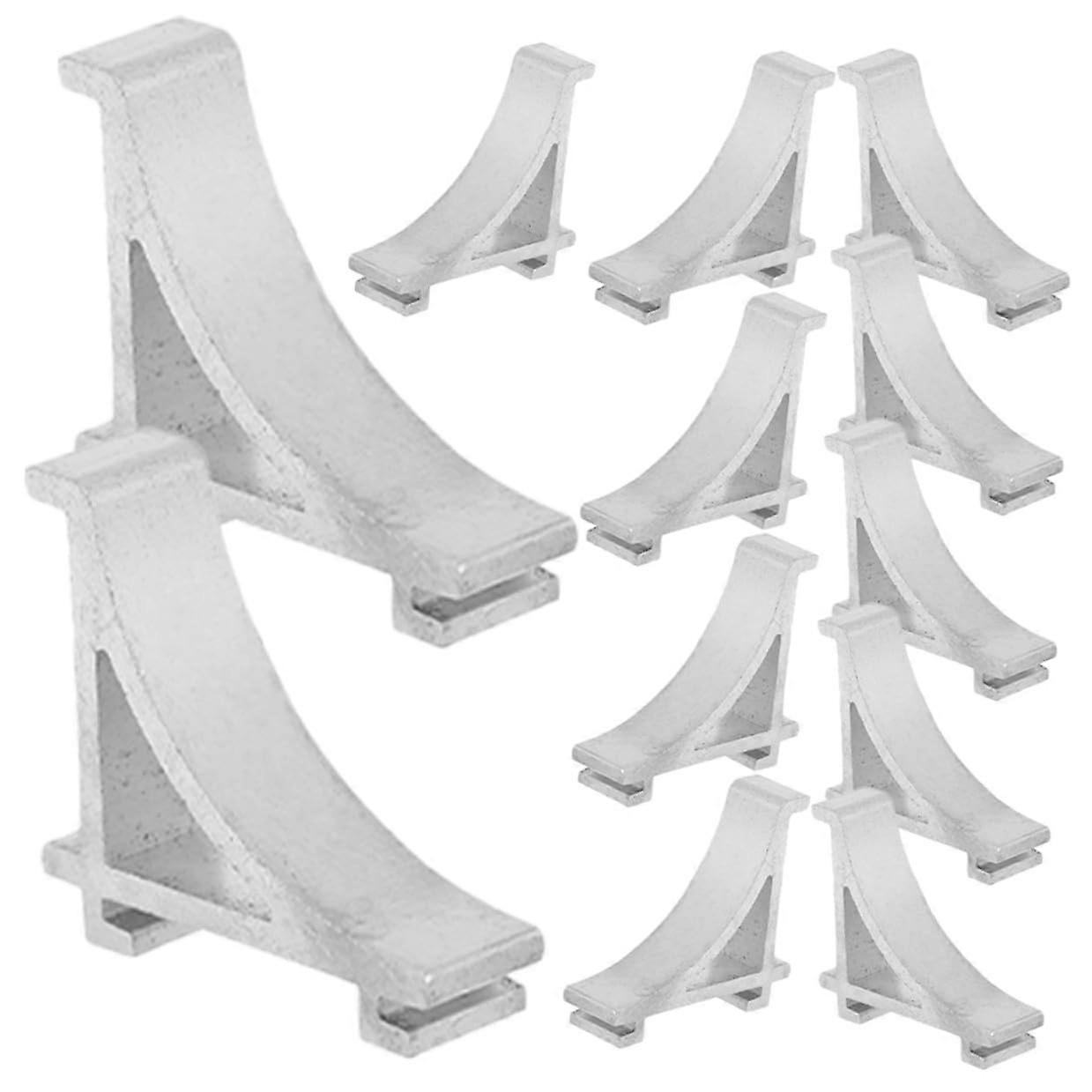 12pcs Refrigerator Shelf Support Clips with Large Aluminum Hooks for Fridge Freezer Storage
