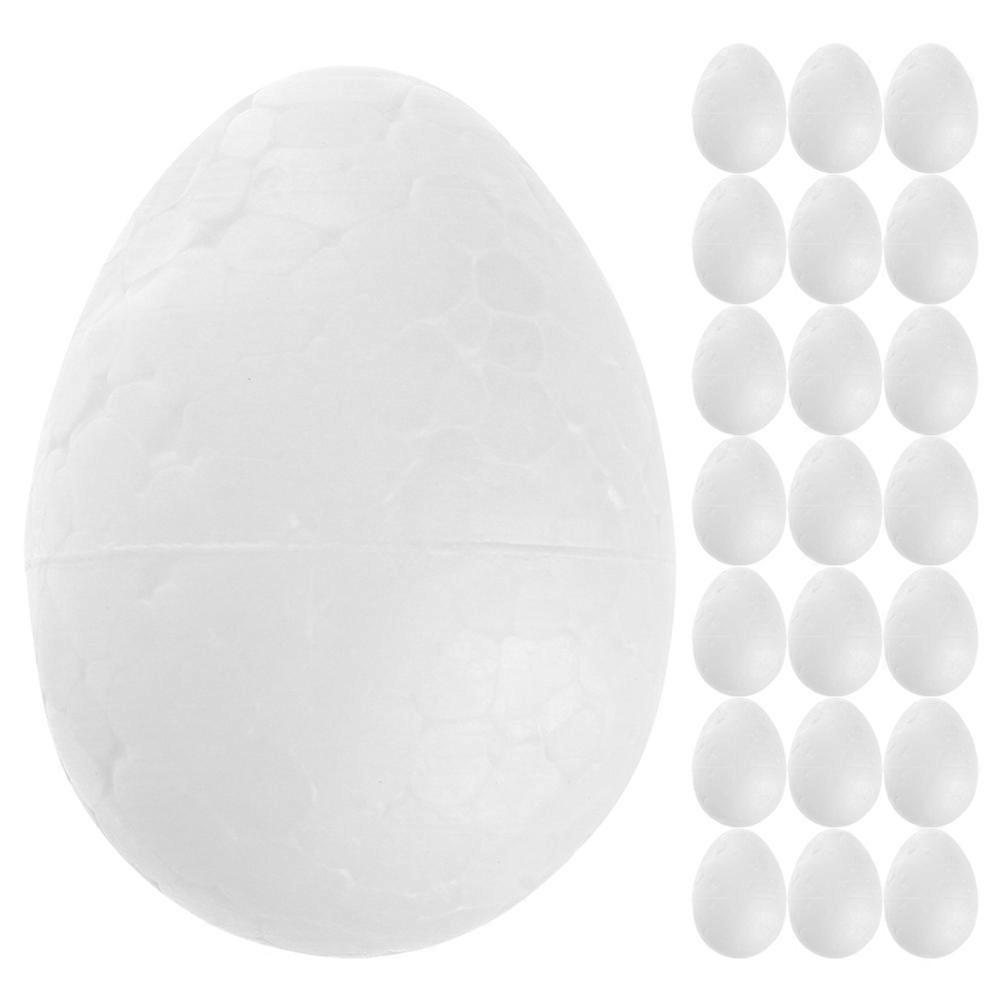 White Easter Foam Eggs for Creative Crafts 60Pcs Foam Eggs for Decorating
