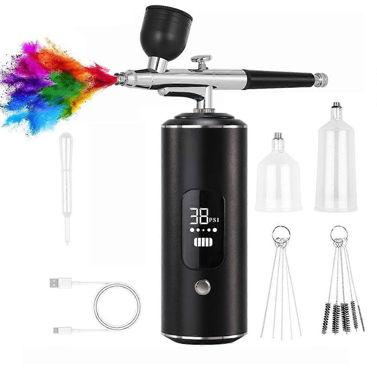 Digital Air Brush with Compressor Crafts Air Brush Black