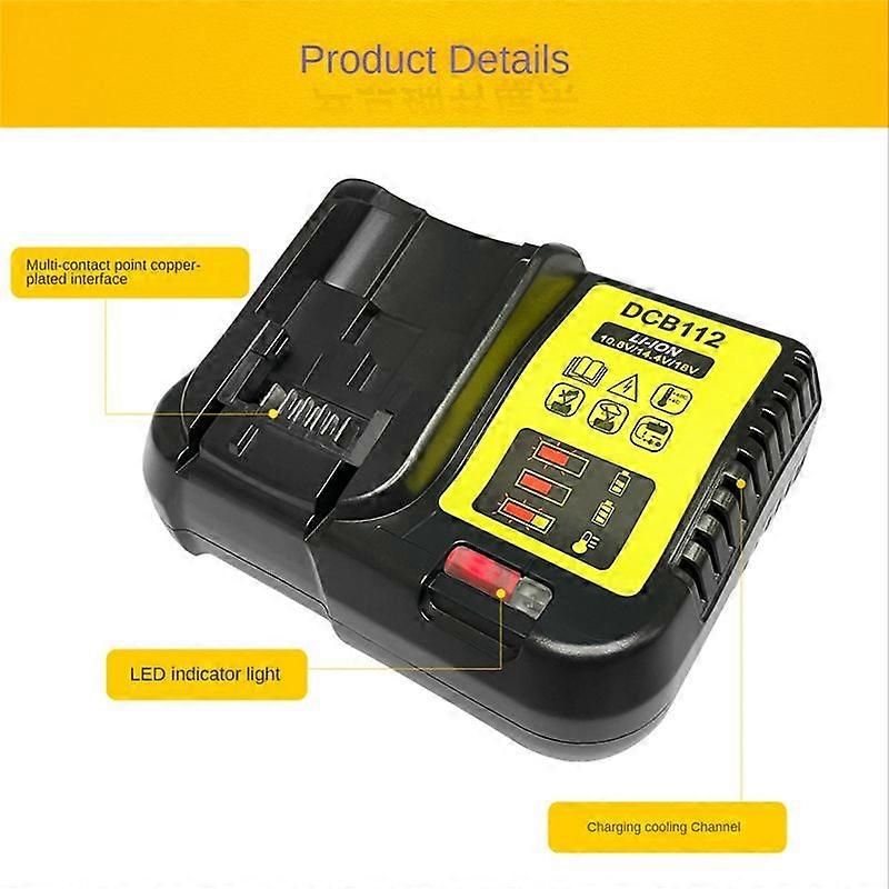DCB112 Lithium Battery Charger for 10.8V 12V 14.4V 18V EU Plug