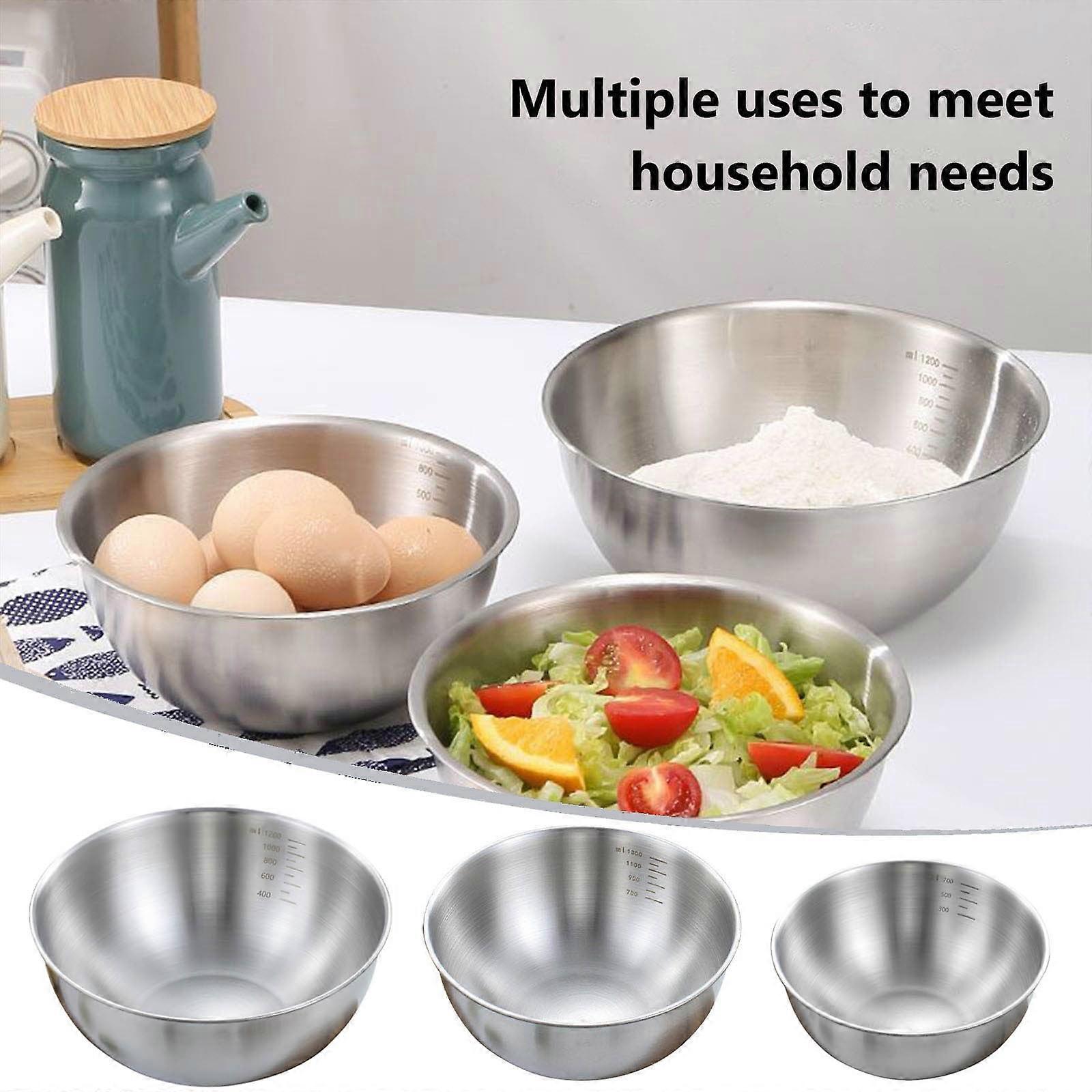 Donemore Rust-Proof Steel Light Thickened Multi-Functional Large Basin Stainless Steel Basin Set Soup Basin Water Basin Salad Bowl Baking Mixing Bowl