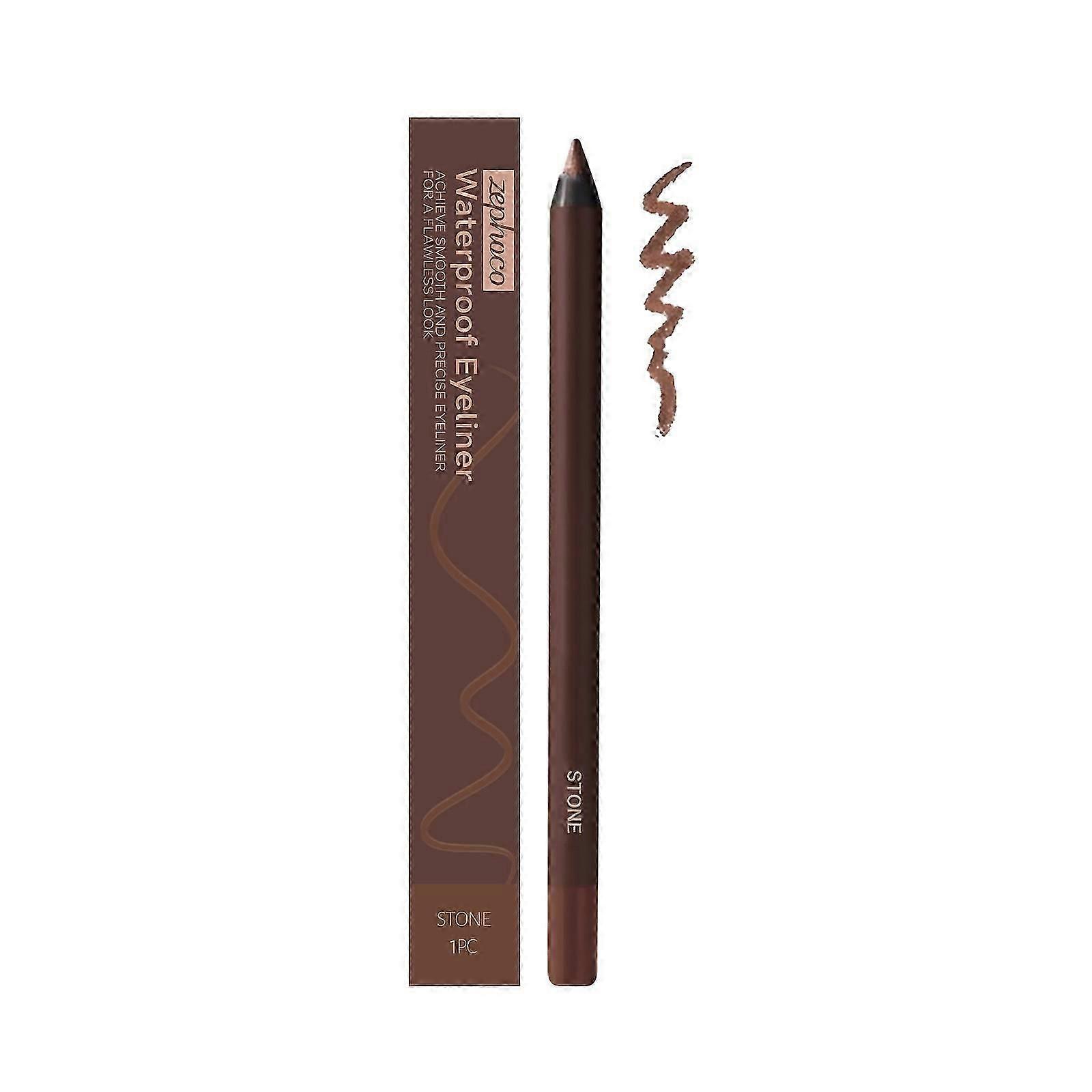 Zephoco Stone Brown Waterproof Eyeliner Is Long-Lasting And Does Not Smudge Easily, Creating A Natural And Smooth Makeup Eyeliner