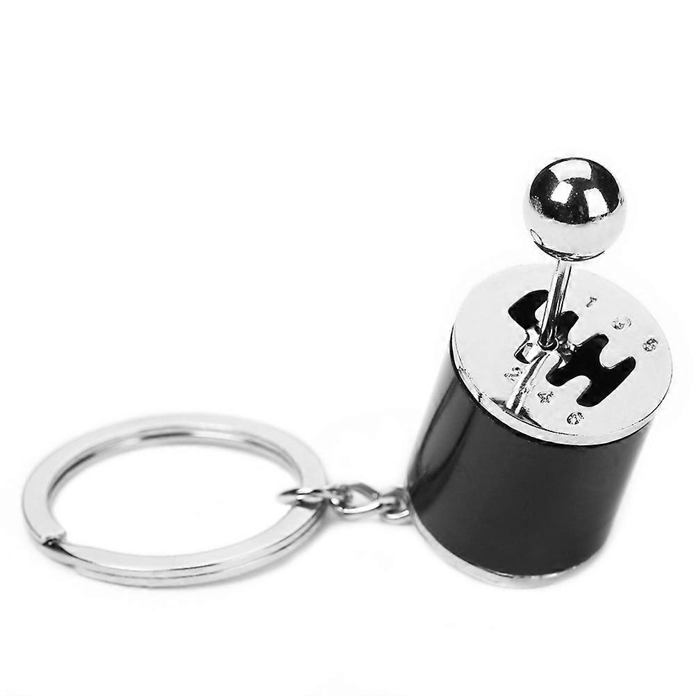 Creative Auto Part Model Gear 6 Shape Pendant Key Chain Ring (Black)