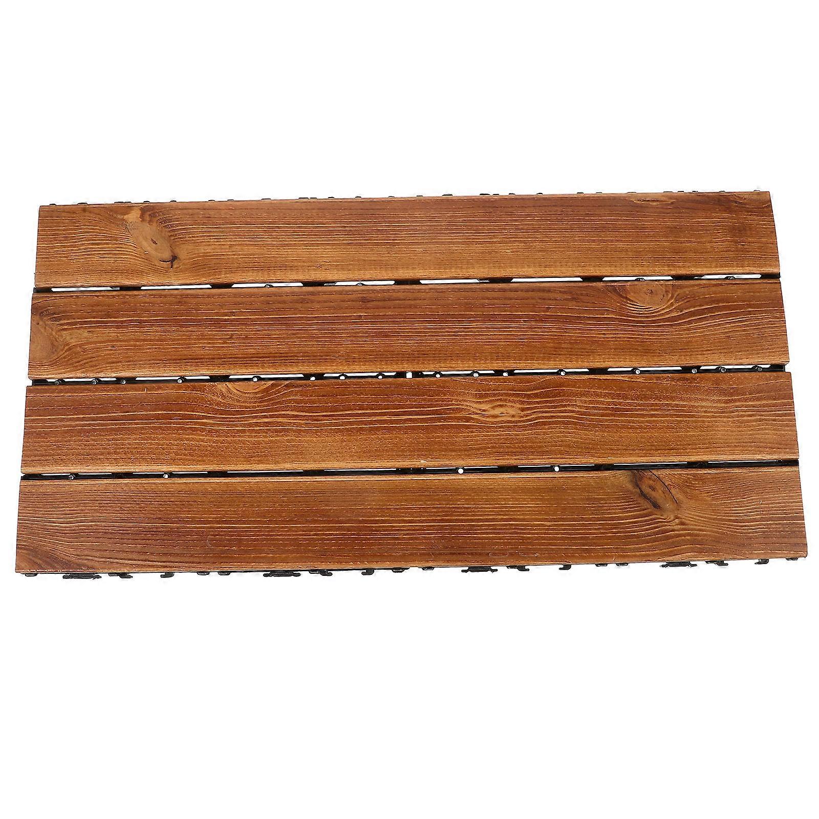 Carbonized Wood Flooring Interlocking Wooden Patio Tile for Balcony