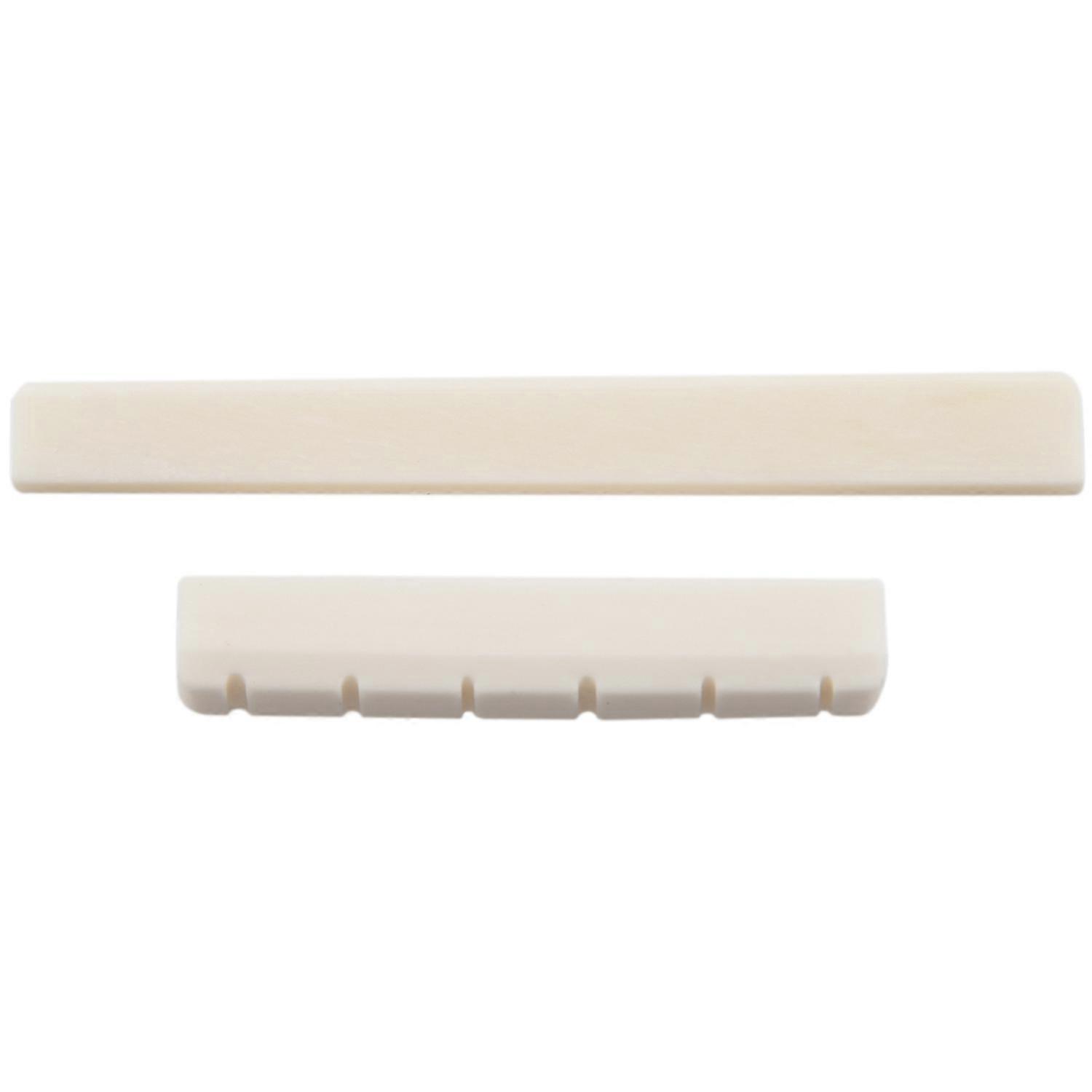 Classical Guitar Bone Slotted Saddle Nut Set
