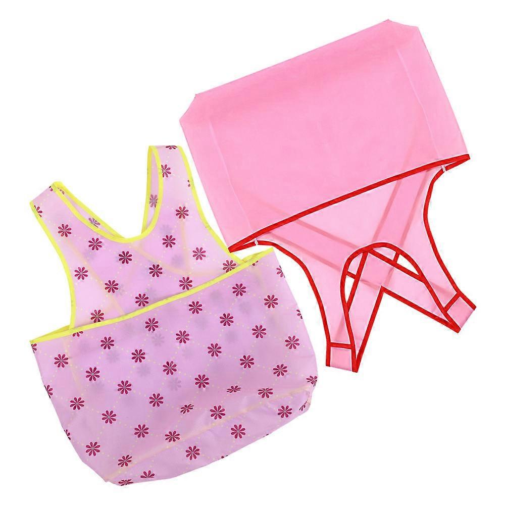 Assorted Color Clothes Drying Apron with Mesh Pocket for Home Use 2Pcs