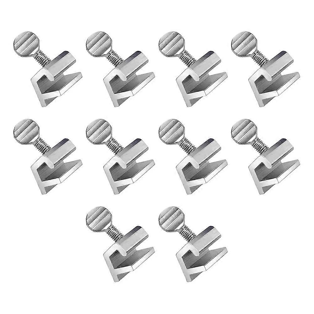 10-Pack Aluminum Sliding Window Locks for Enhanced Home Security, Silver