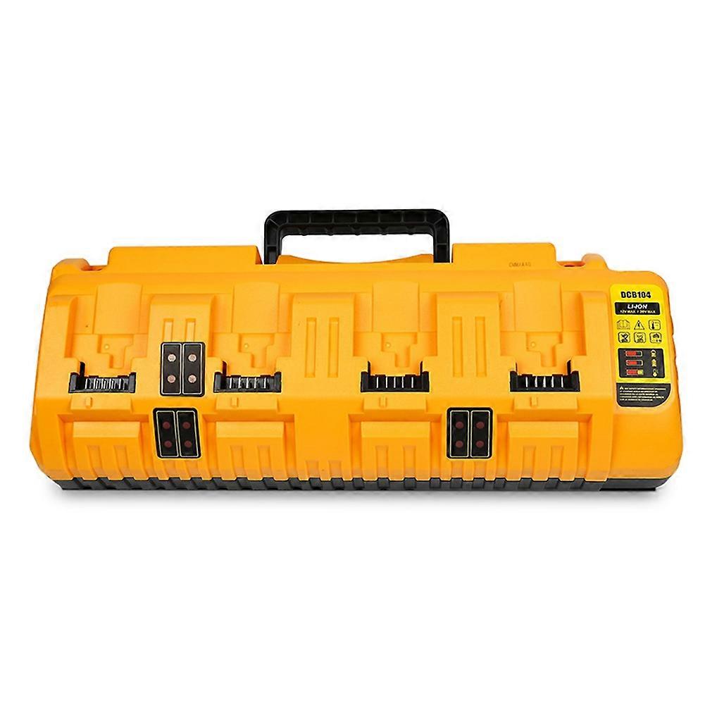 4-Port Fast Battery Charger for Dewalt 14.4V 18V 20V FlexVolt Lithium Battery 3A Current DCB127 DCB204 DCB206 US Plug