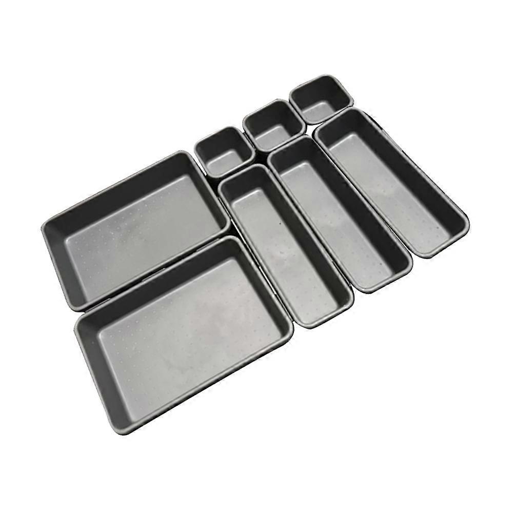 Compartment Storage Drawer Plastic Storage Box Set for Desk Organization 8Pcs