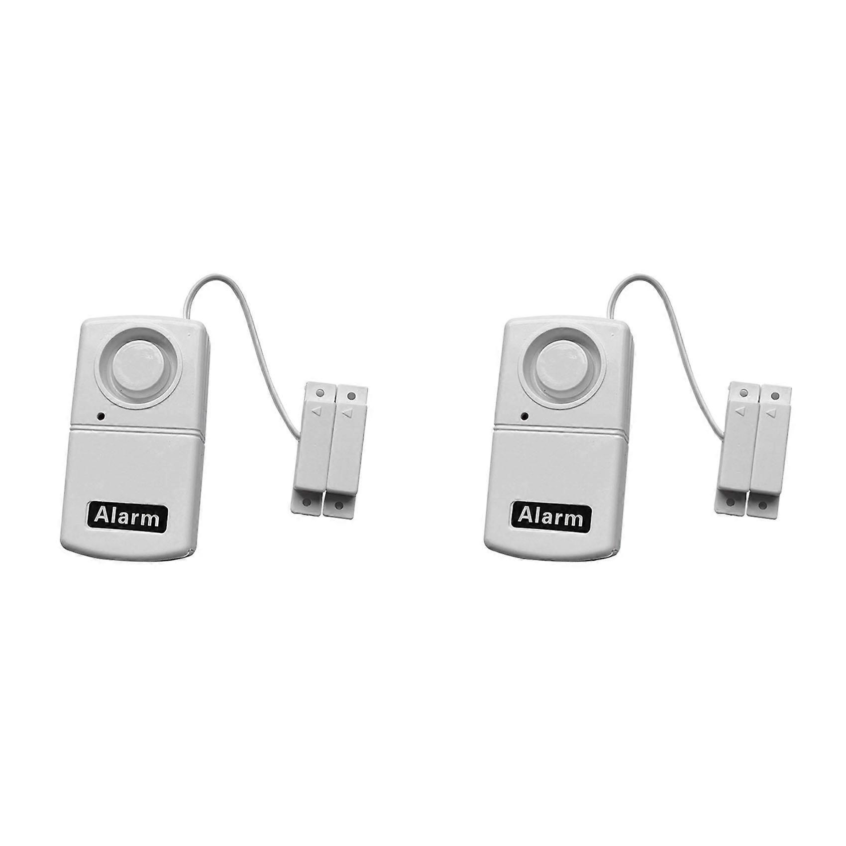 2X Burglar Alarm for Doors and Window 120dB High Decibel Salarm Sensor Battery Powered Detector Door Magnetic System