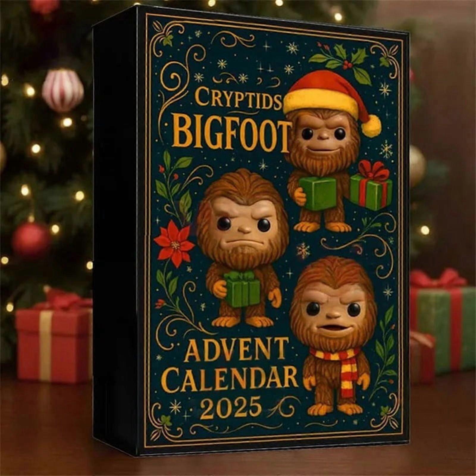 CISIL Big Advent Calendar Foot 2025, Bigfoot Edition with 24 Unique Sasquatch Ornaments, 24 Days Countdown Calendar