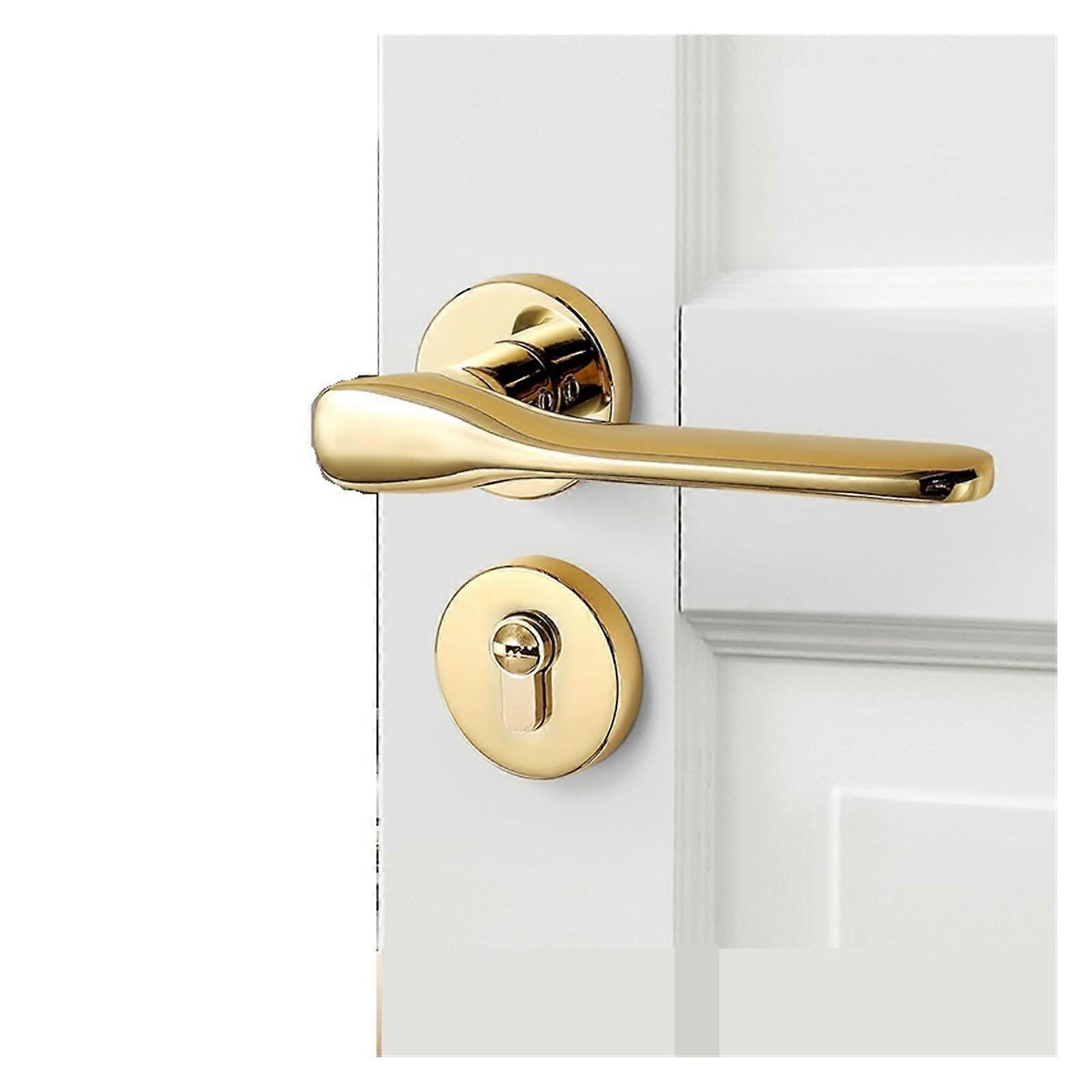 Silver Indoor Magnetic Door Lock with Silent Smooth Operation for Bedroom Security, Type F58