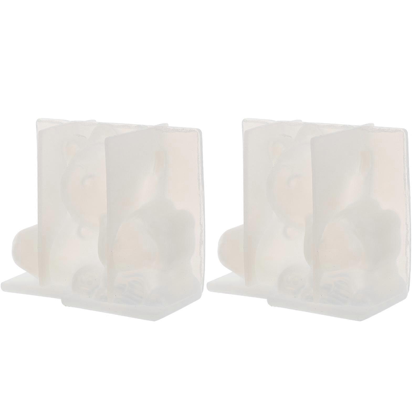 2Pcs Cat Silicone Mold for DIY Project Using Transparent Silicone Material