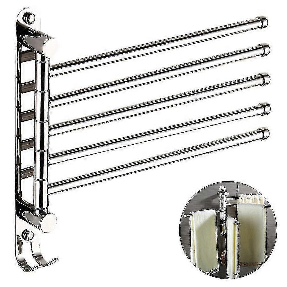 Rotating Towel Rack, Brushed Stainless Steel, Wall-mounted G
