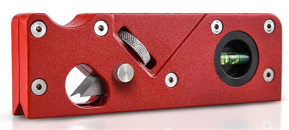 Woodworking Chamfer Plane with Adjustable Cutting Depth, MultiBlade Edge Planer Set Red