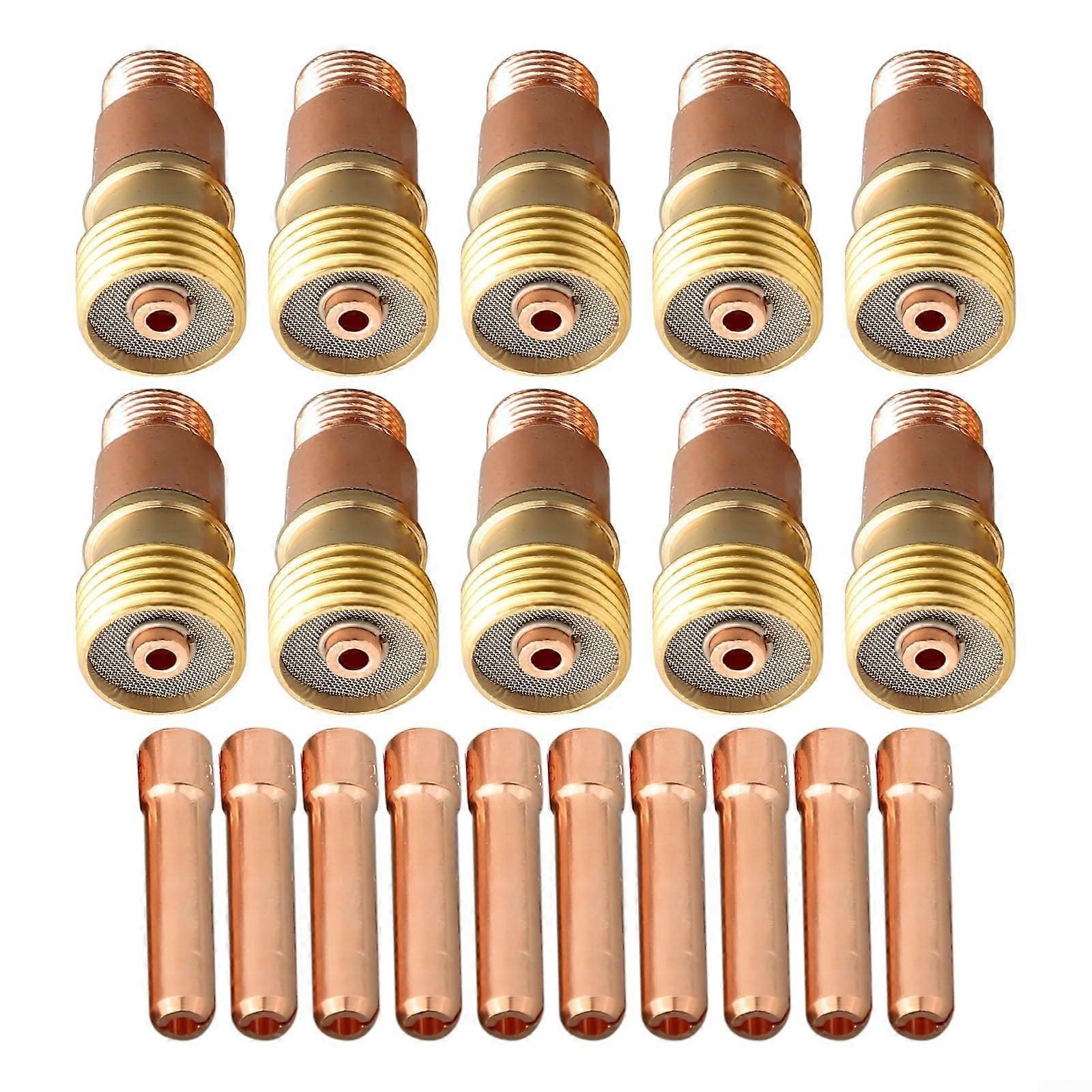 20Pcs TIG Welding Torch Stubby Gas Lens Kit for WP17 WP18 WP26 with Precise Arc Control