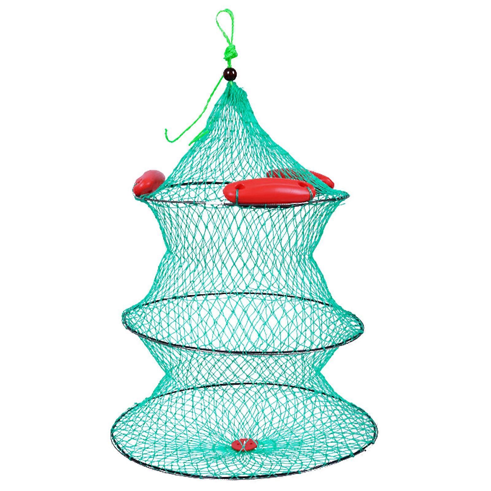 Panier �� poisson flottant pliable, sac en filet de p��che multi-balles flottantes pour m��n��s et crevettes