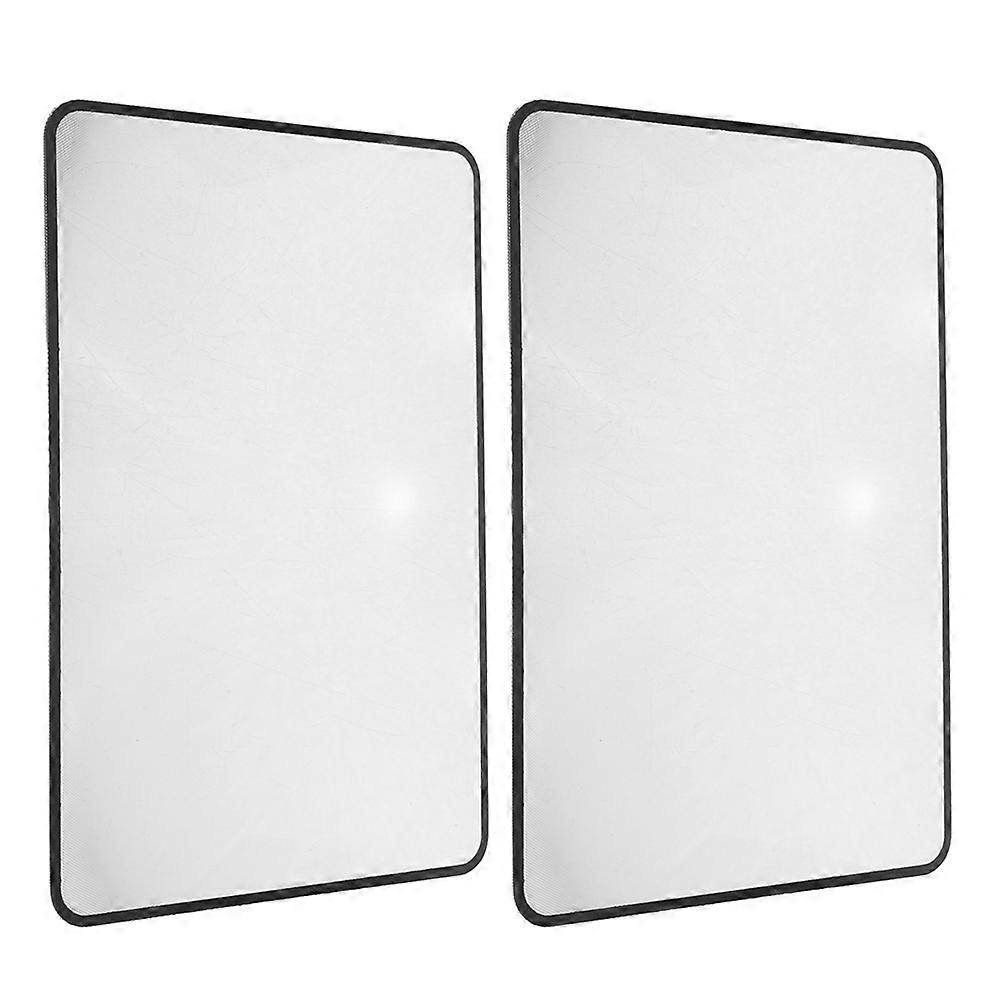 Full Page Magnifying Bookmark PVC Sheet for Reading 8Pcs Black Set