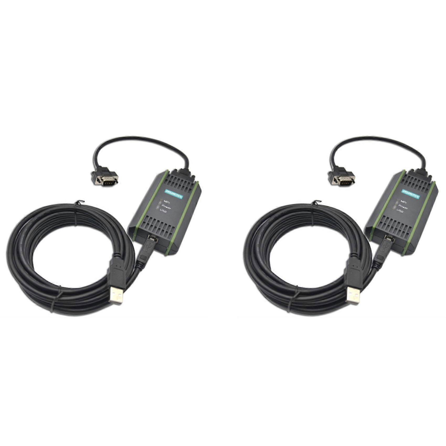 2X AMSAMOTION USB Programming Cable for Siemens S7-200/300/400 PLC RS485 Profibus MPI PPI Communication Replace