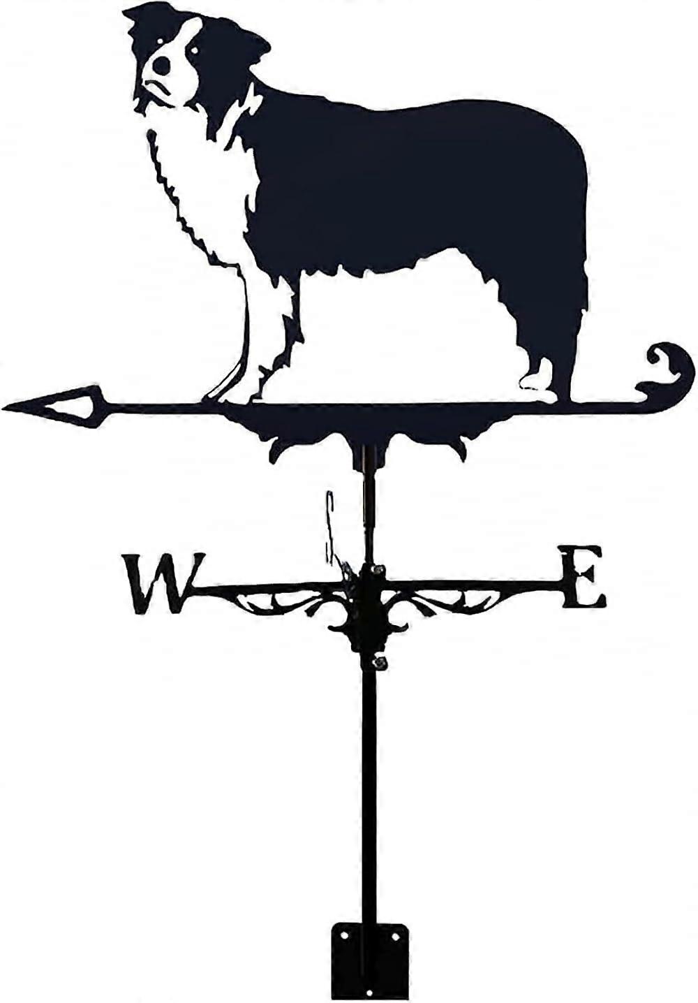 Weather Vane Outdoor Metal Rustproof Iron Direction Indicator with Easy Mounting Bracket