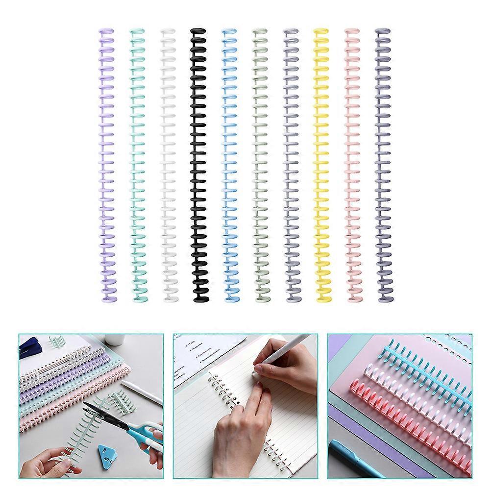 Plastic Loose-Leaf Binding Rings for Notebook Binding with 10Pcs Assorted Colors