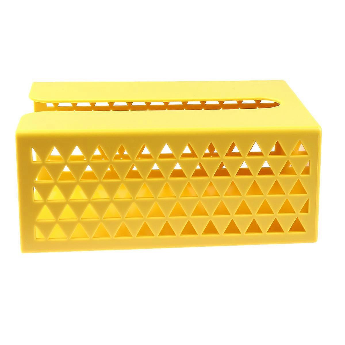 Yellow Tissue Box Wall-Mounted Holder for Toilet Use 1Pcs Practical Storage