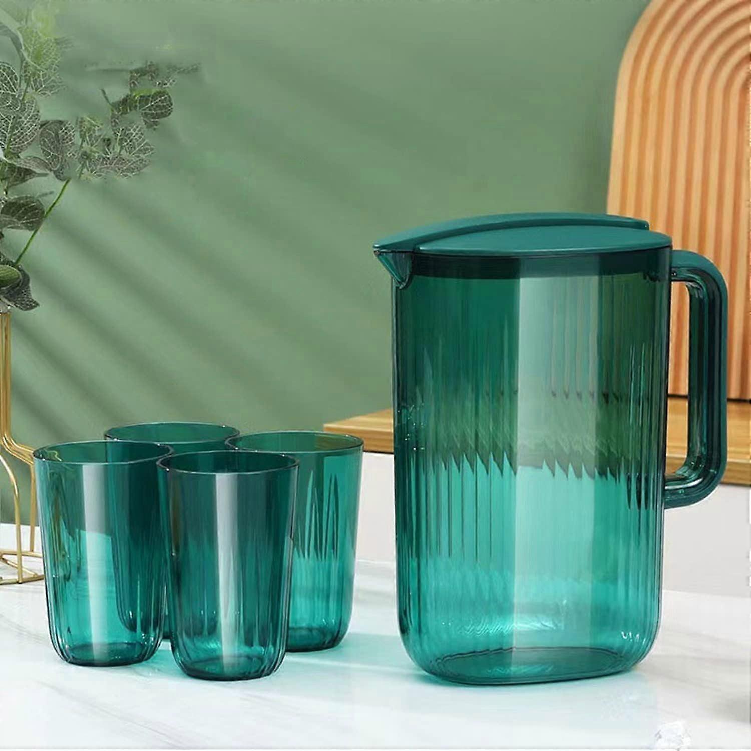 Large Capacity BPA  Water Pitcher with BuiltIn Filter Lid for Cold Drinks and Iced Tea