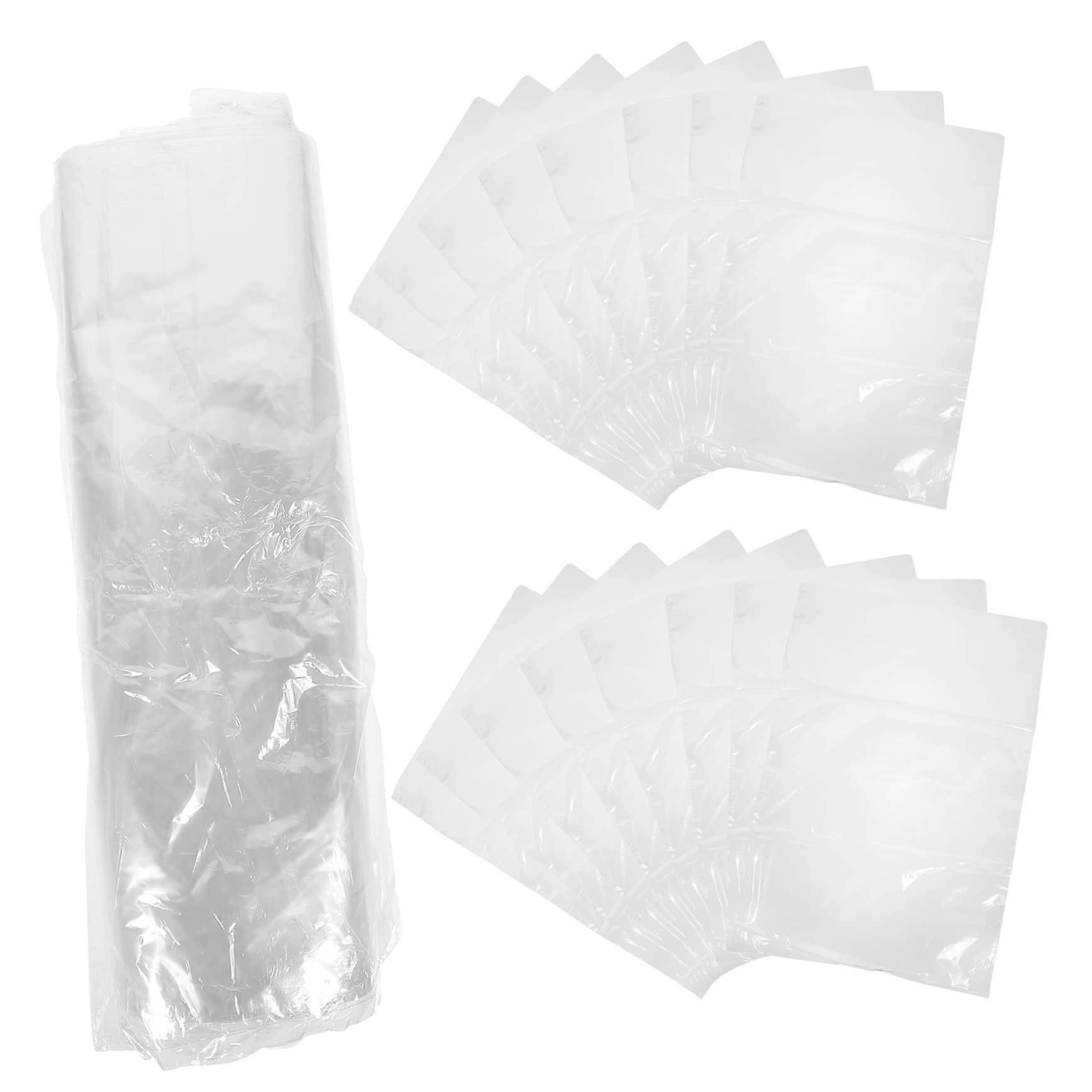 Shrink Wrap Bags 100 Pcs Clear PVC TearResistant  Transparency for Secure Packaging and Storage