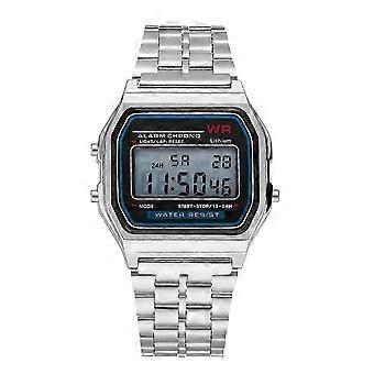 2025 Vierkant wijzerplaat elektronisch dames- en herenhorloge met digitaal display, roségoud en zilver, luxe dameshorloges, Relojes Para Mujer