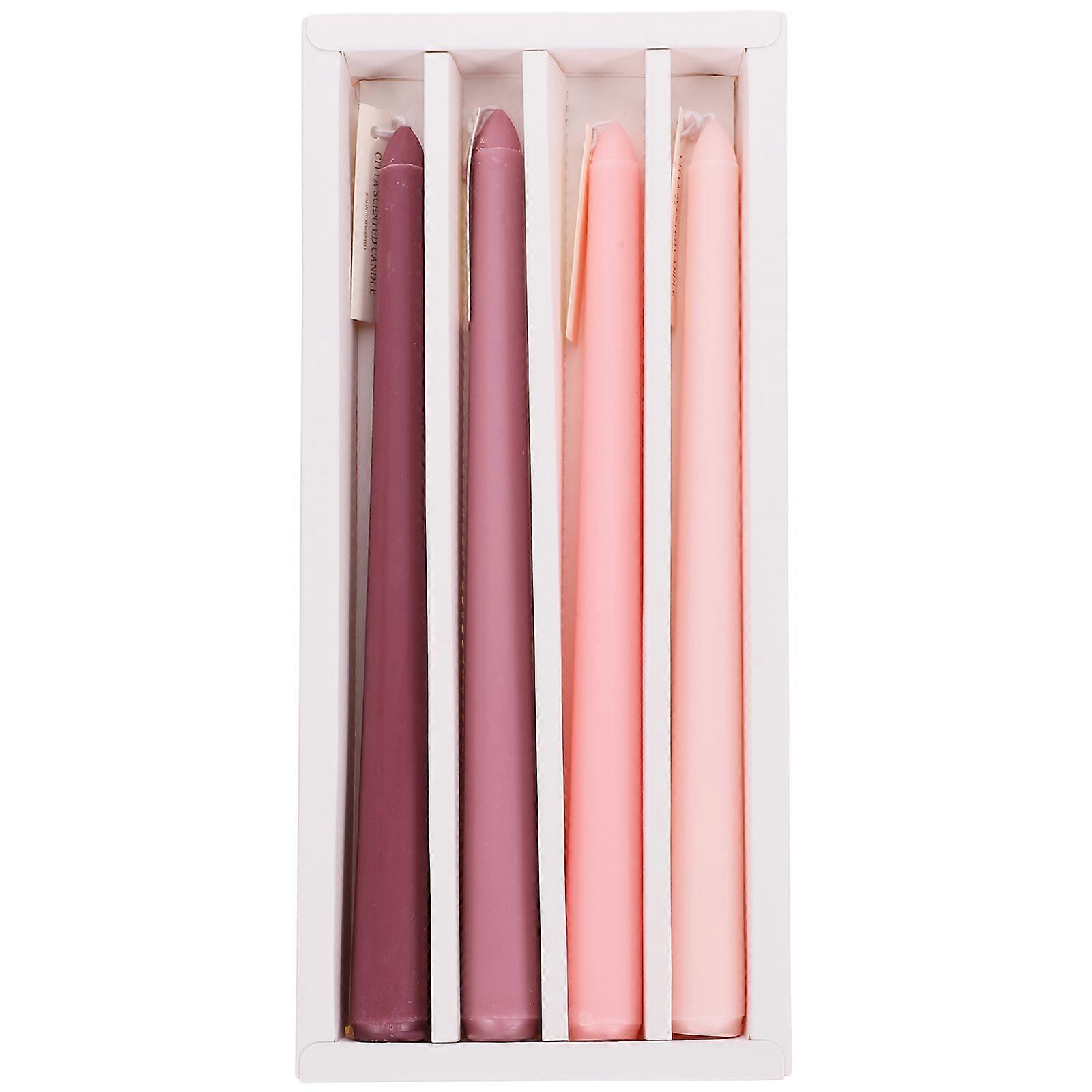 Romantic Scented Candles Long Pole Candle Set for Wedding Decor 24Pcs