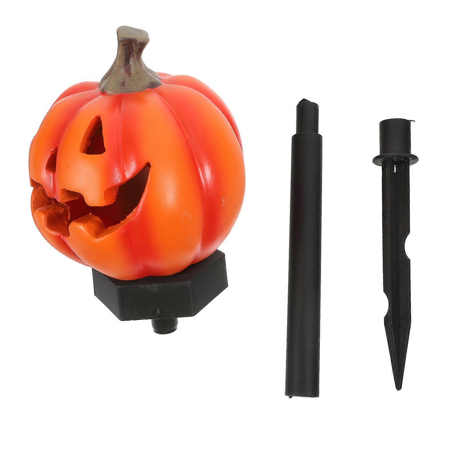 Solar Pathway Lights Pumpkin Stake Light for Lawn Resin Material