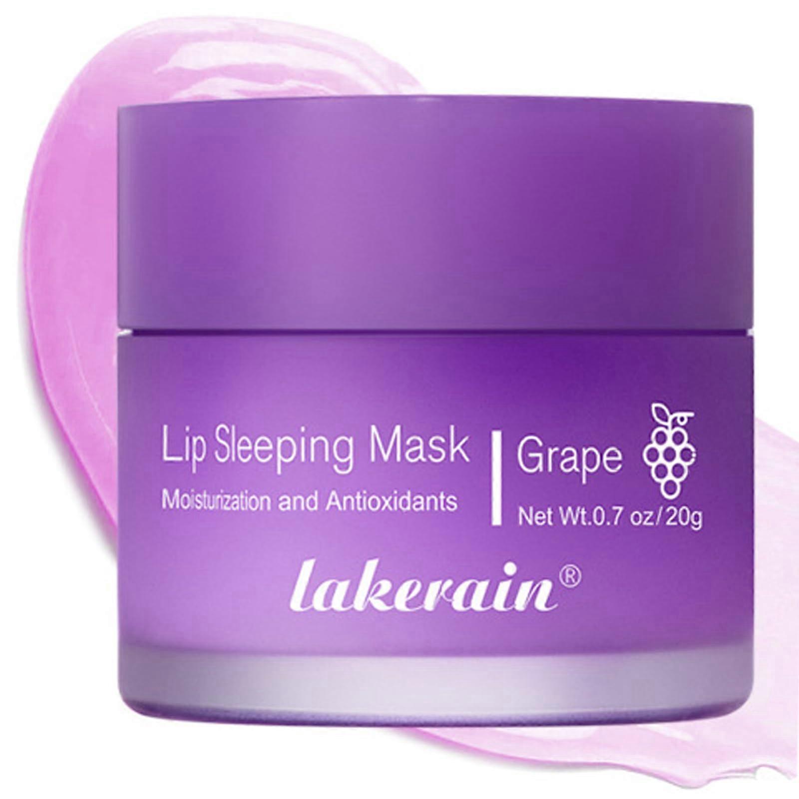 Lip Sleeping Mask Deep Hydration Overnight  for Dry Chapped Lips Nourishing Balm 04 Grape