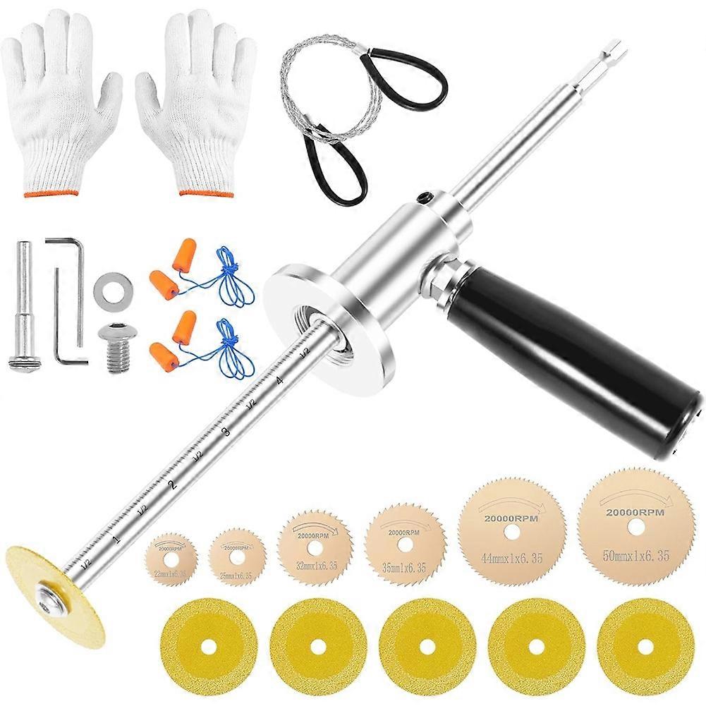 Inside Pipe Cutter for PVC Pipe, Inside Pvc Pipe Cutte, PVC Pipe Cutter Tool Set with Adjustable Depth Gauge for Plastic