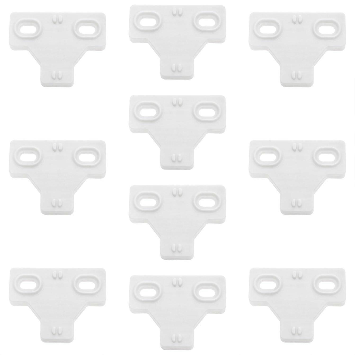 10PCS Cabinet Door Hinge Gaskets for Concealed Hinges, Easy Tool Installation, White