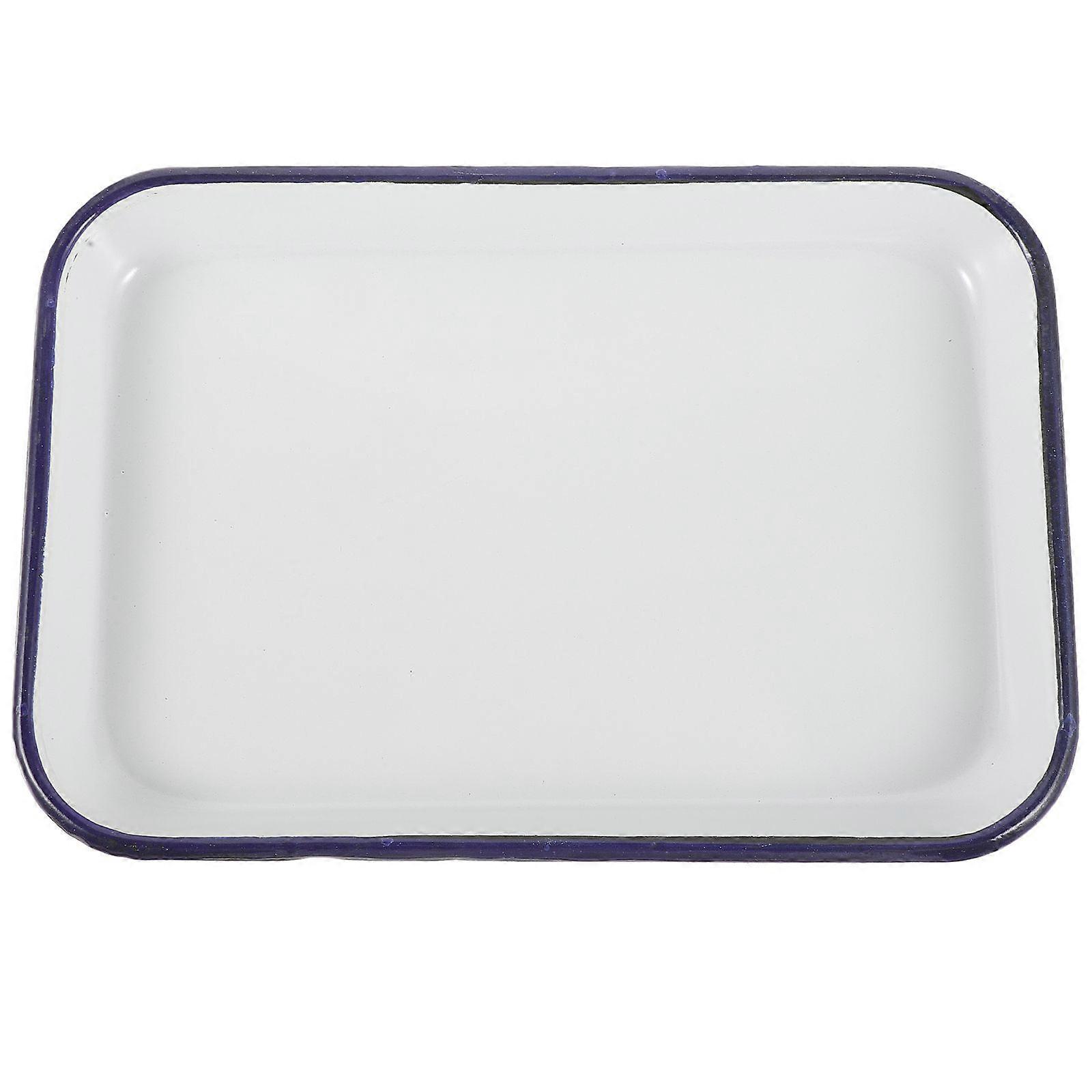 Household Enamel Baking Dish Rectangular Roasting Tin Multi-functional Baking Pan for Kitchen Use