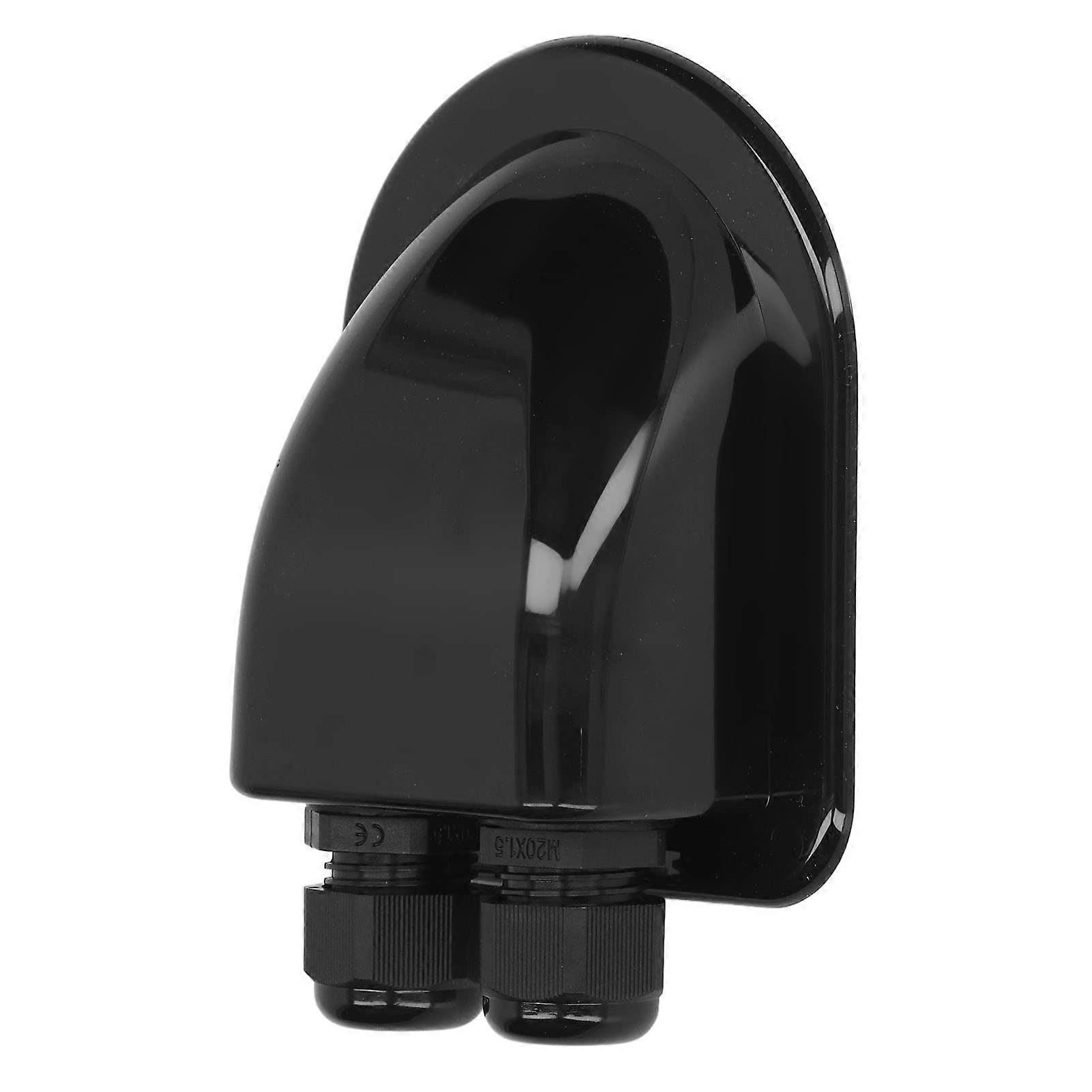 Black Solar Junction Box Double Wire Cable ABS Plastic Waterproof for Outdoor Solar Power Systems