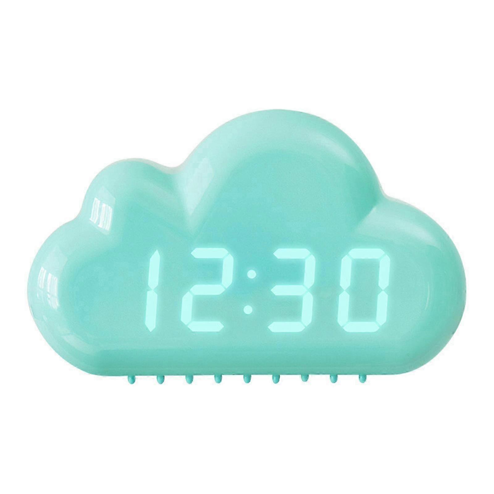 2025 LED Alarm Clock, Voice-Controlled Cloud Design, Compact Bedside Clock with Snooze Function