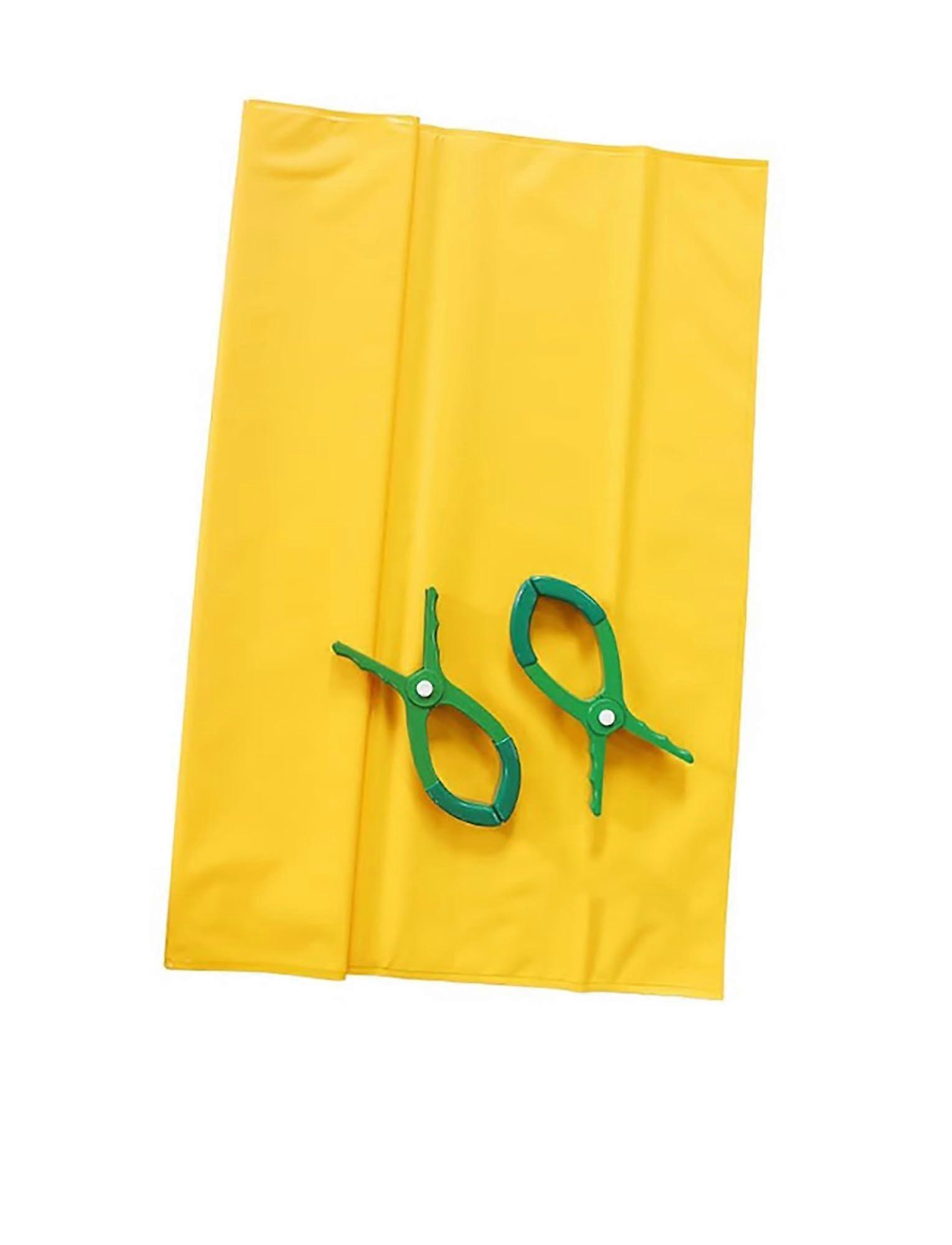Voltage Insulating Blanket 0.4KV with Clips, Durable Yellow Electrical Safety Mat 80x100cm