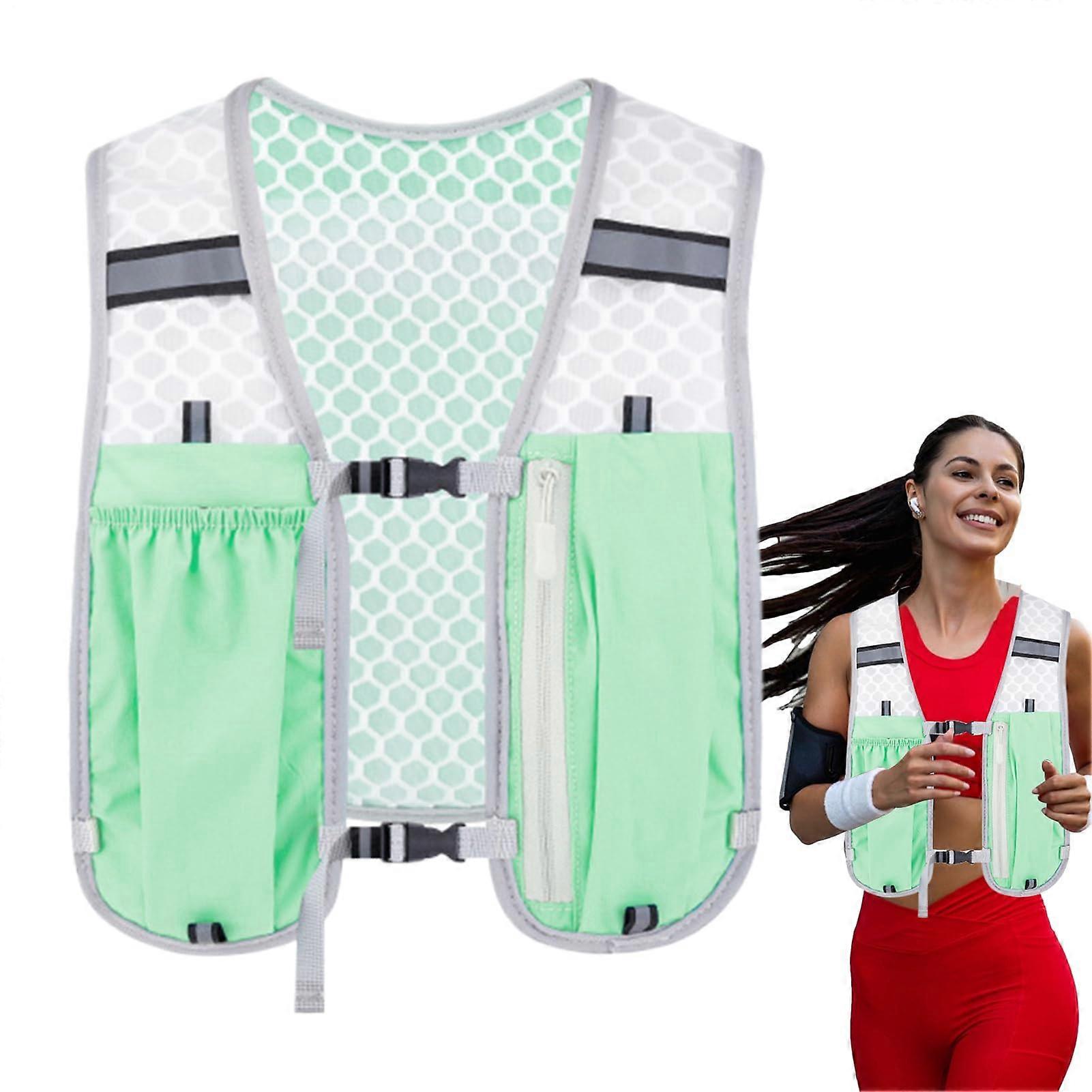 Running Hydration Vest with Phone Pocket, Lightweight Breathable Hydration Pack for Marathon Cycling